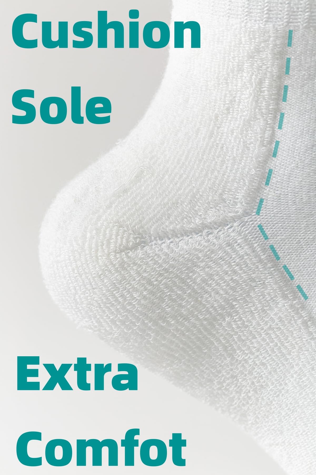 Irisbear White Crew Socks for Women 6-9 Cotton Cushion Running Hiking Athletic Long Tall High Socks for Men - Medaid International