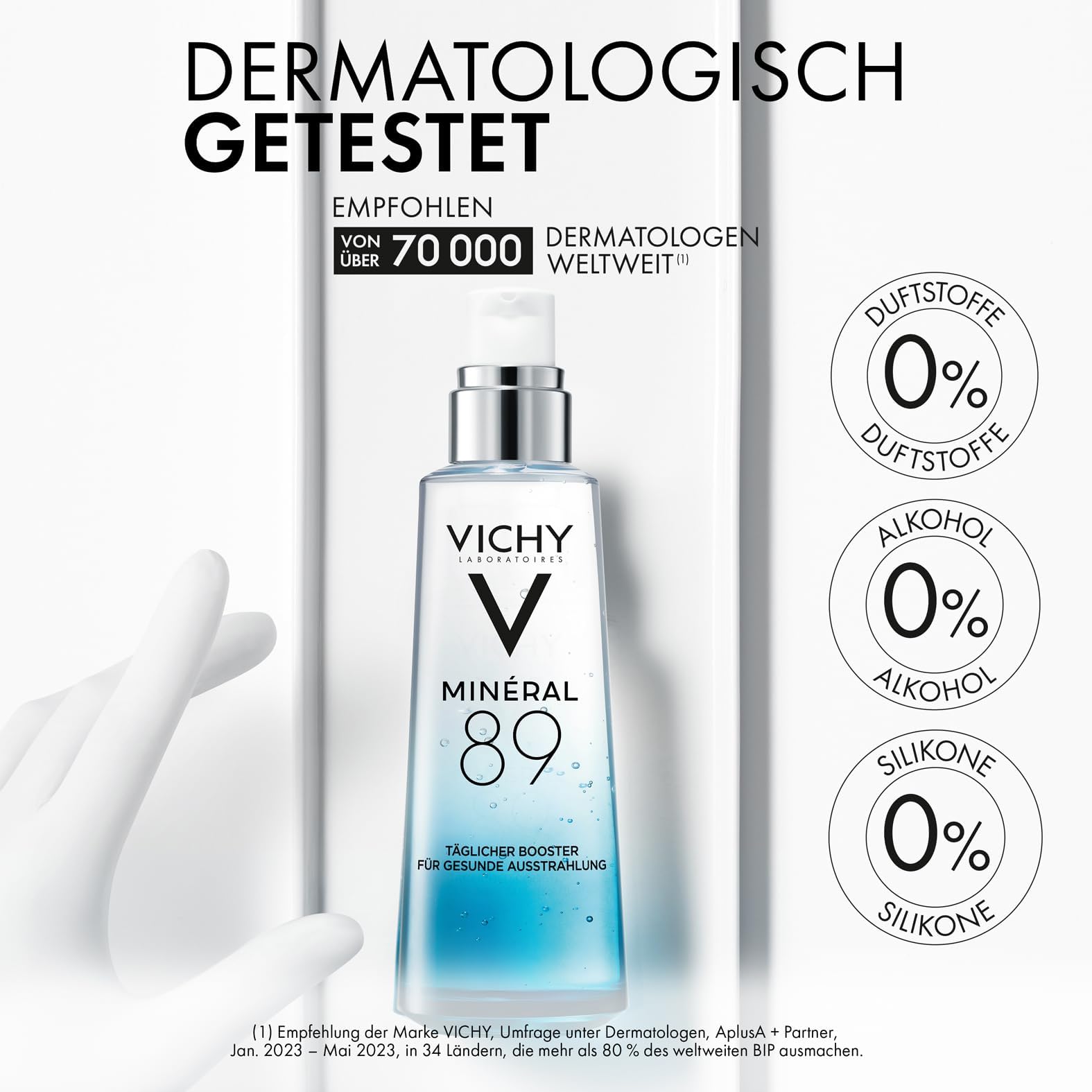VICHY Laboratories Mineral 89 Fortifyng and Plumping Daily Booster for Unisex - 2.53 oz Booster - Medaid International