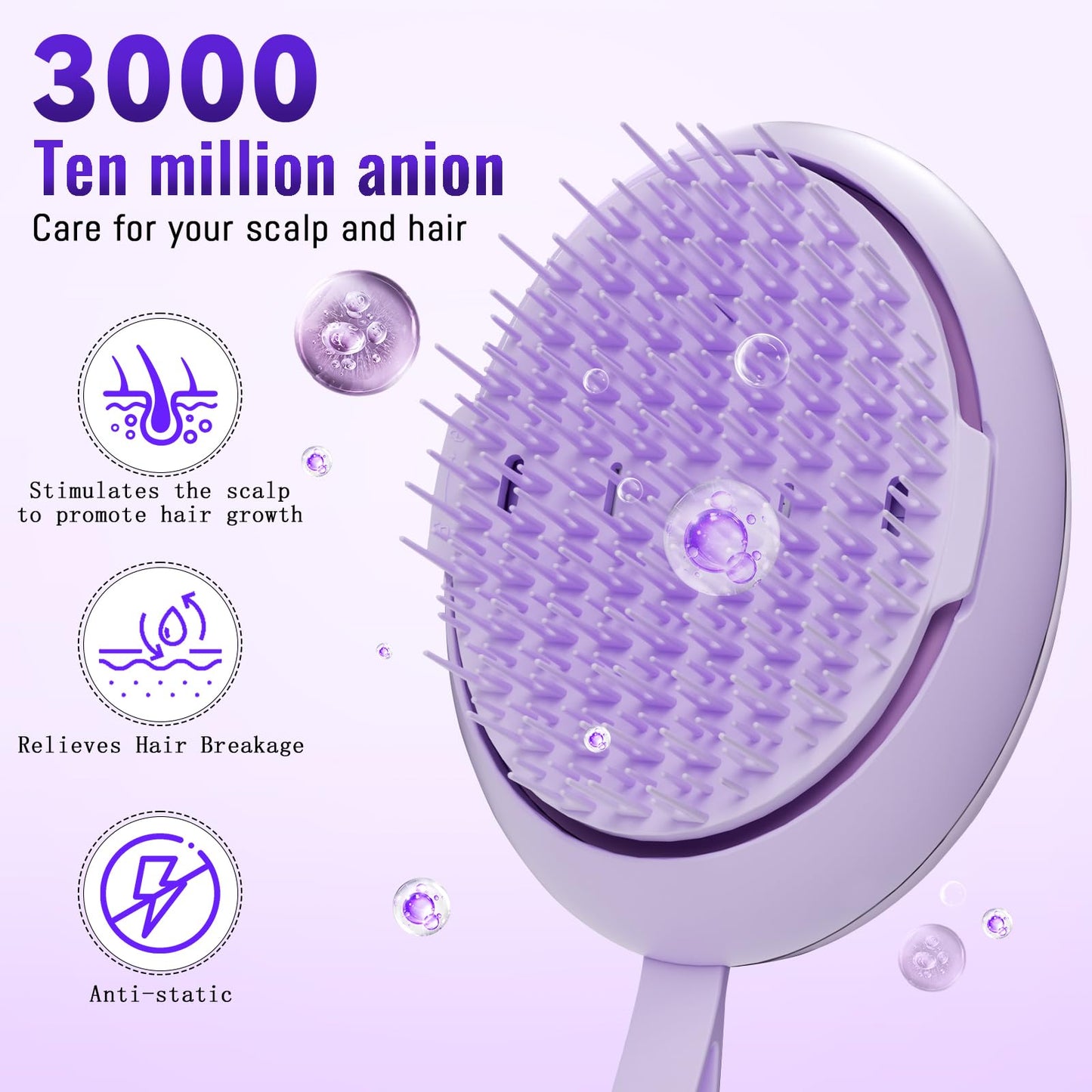 DYUHOOAO Scalp Massager Hair Growth Brush - Electric Head Massager Relax Scalp Stress - Unique Birthday Gifts for Women - Sonic Vibration Comb for Stimulating Follicles - Purple - Medaid International