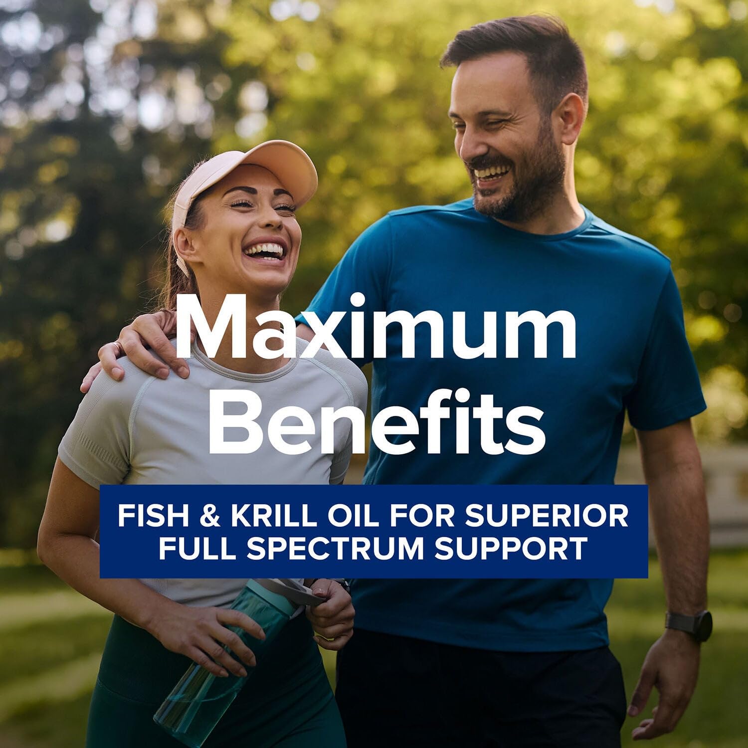 GNC Triple Strength Fish Oil Plus Krill Oil Omega 3 Supplement, 1000mg EPA and DHA, Supports Heart, Brain, Skin, Eye and Joint Health, 60 Softgels - Medaid International