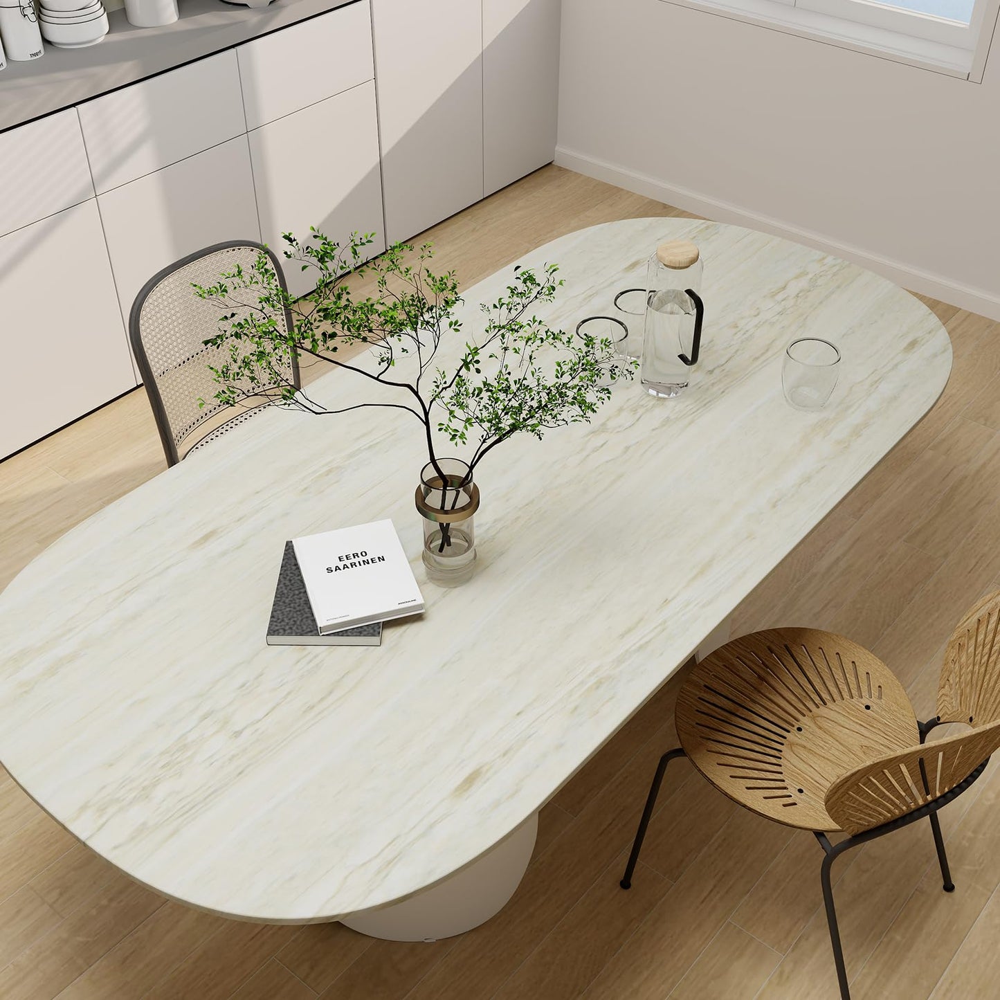 PHINILUX Marble Contact Paper for Countertops Cover - 15.7" X 118" Beige Travertine Peel and Stick Wallpaper - Removable Self Adhesive Thick Granite Vinyl Film Roll - Medaid International
