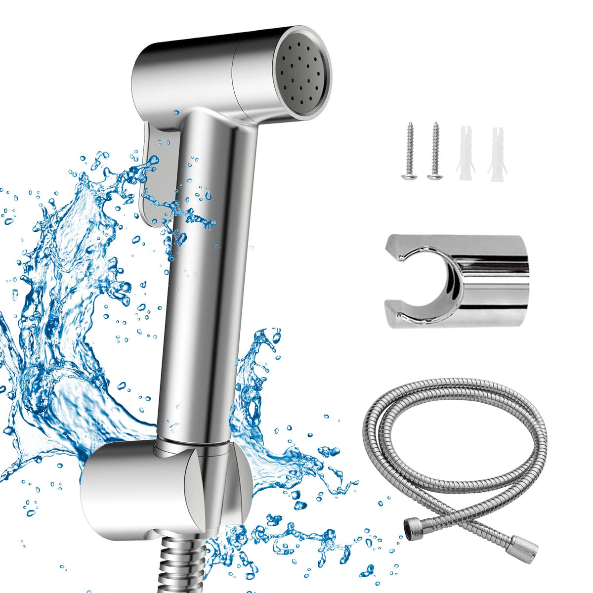 JOMOO Shattaf, Copper Alloy Bidet Sprayer for Toilet, Handheld Bidet Shower with 47inch Bidet Hose and Holder for Muslim Shower and Personal Hygiene