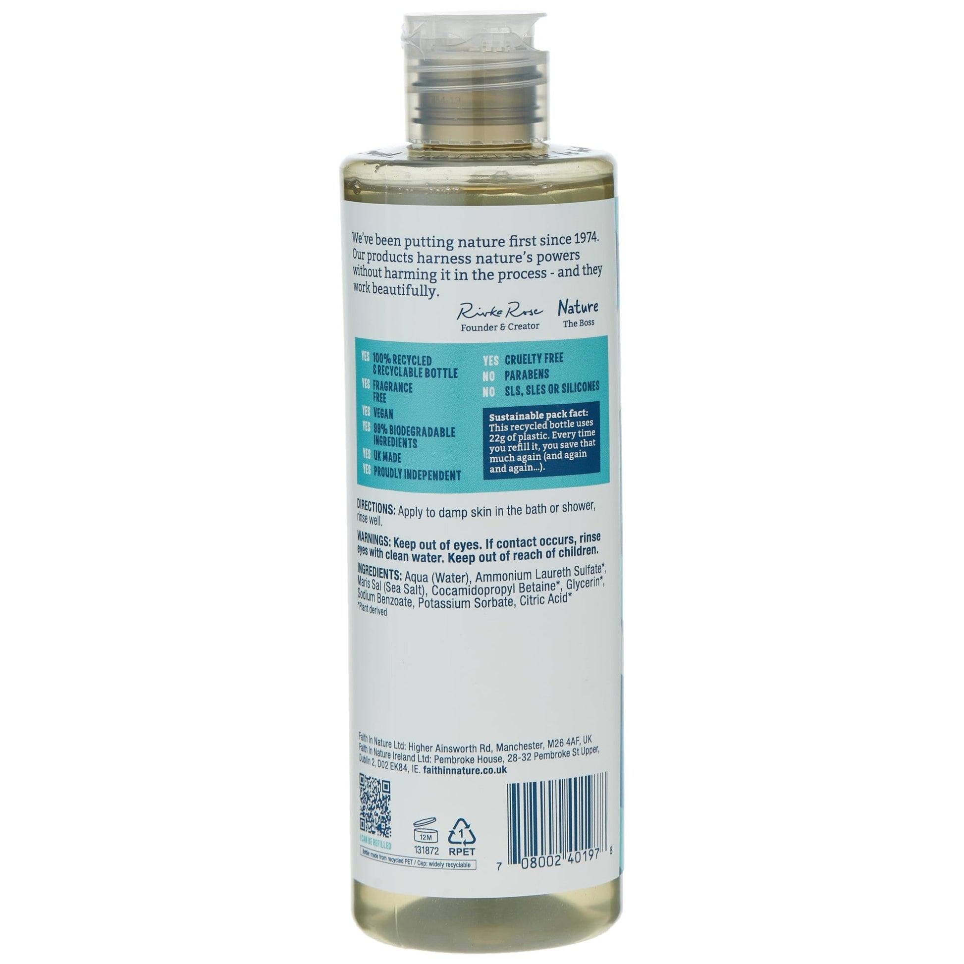Faith in Nature Fragrance Free Shower Gel & Foam Bath 400ml - Medaid International