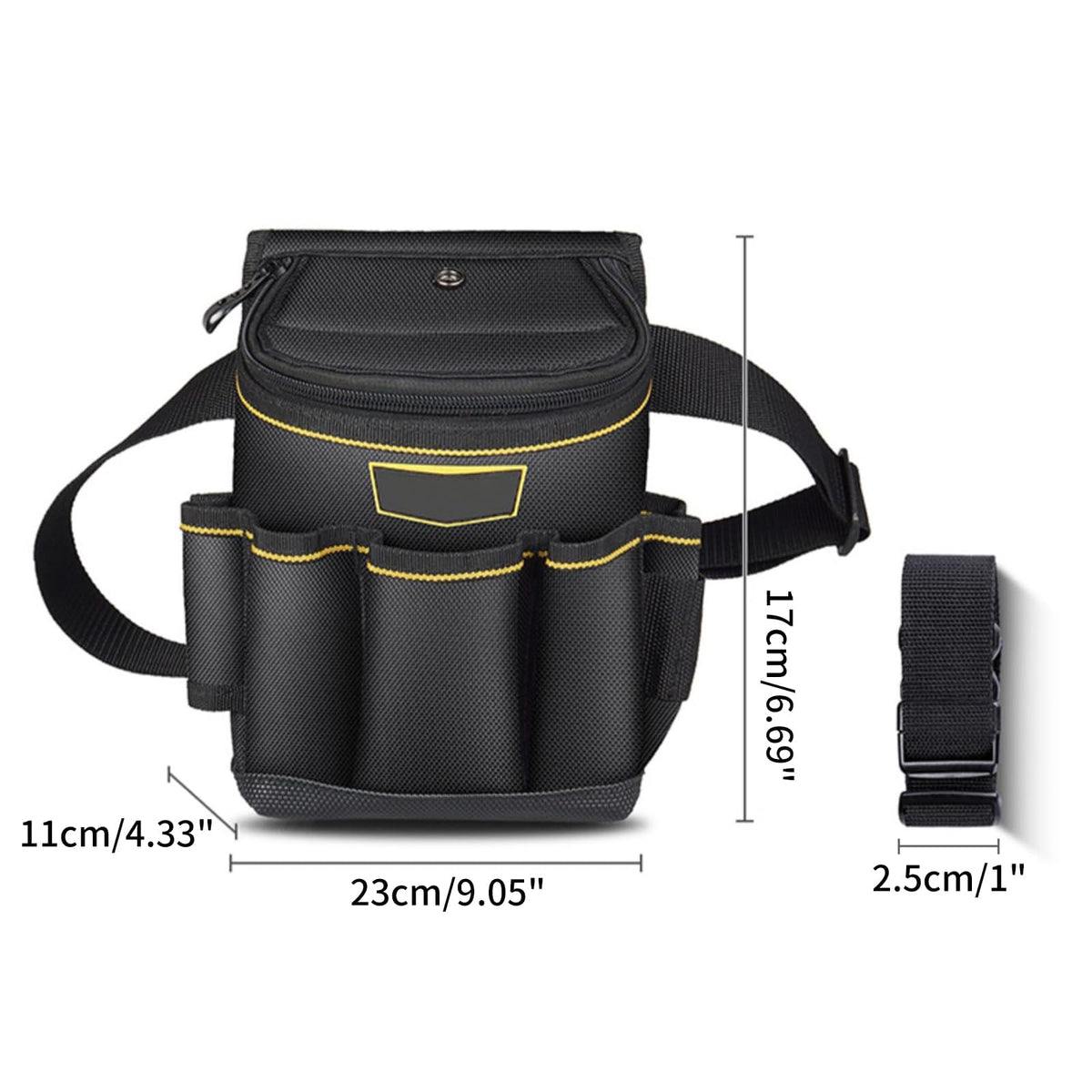 TERRIFI Tool Belts for Men, Tool Pouch, Electrician Tool Bag with Belt, Quick Tool Pouch with Cover, Wear Resistant Tool Belt for Electricians, Carpenters