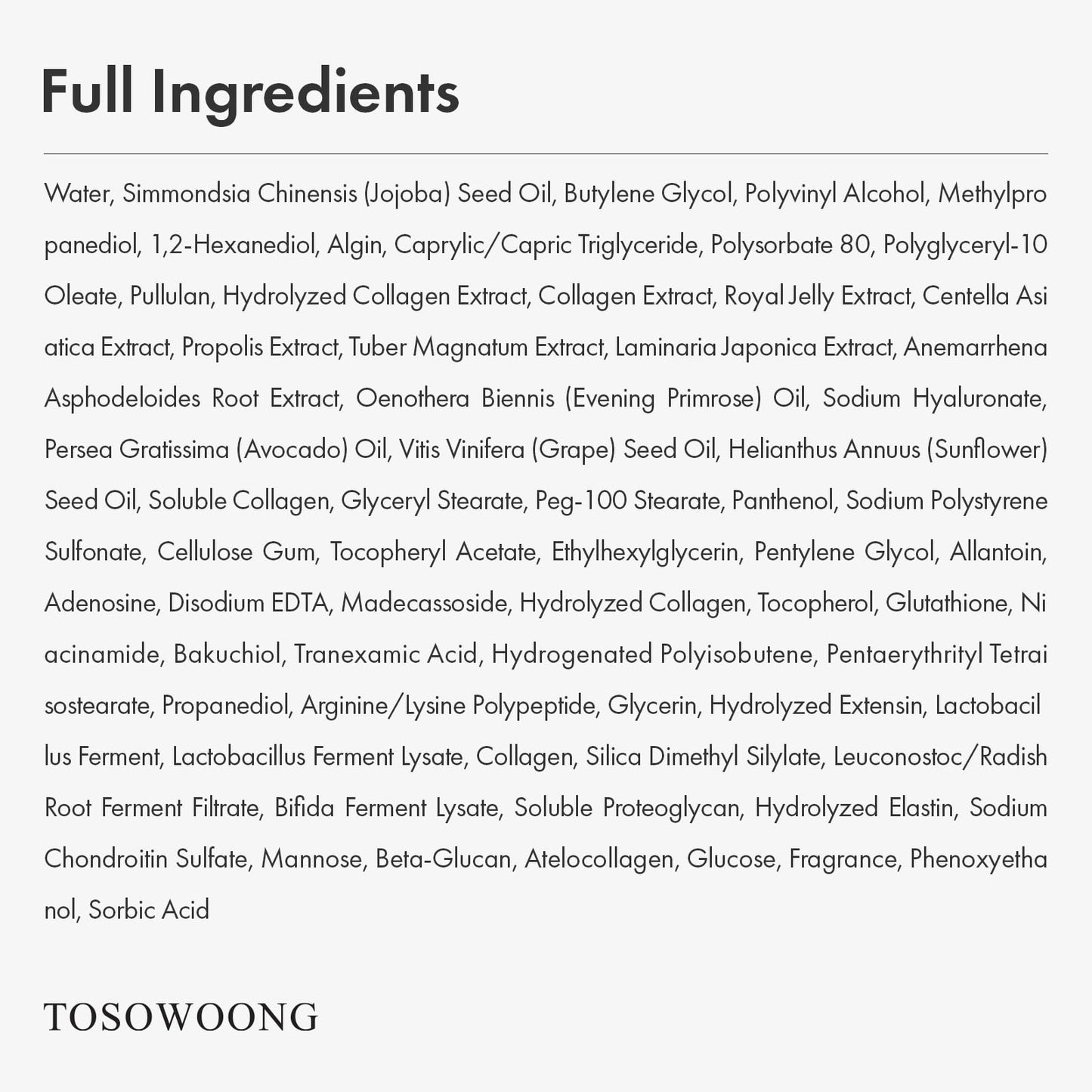 TOSOWOONG Real Collagen Fit, Hydrolyzed Collagen Wrapping Mask, Peel Off Facial Mask for elasticity, Hydrating, Glow, Glass Skin, Face Moisturizer, Self Care, Korean Skin Care, 50ml, 1.69 fl. oz. - Medaid International