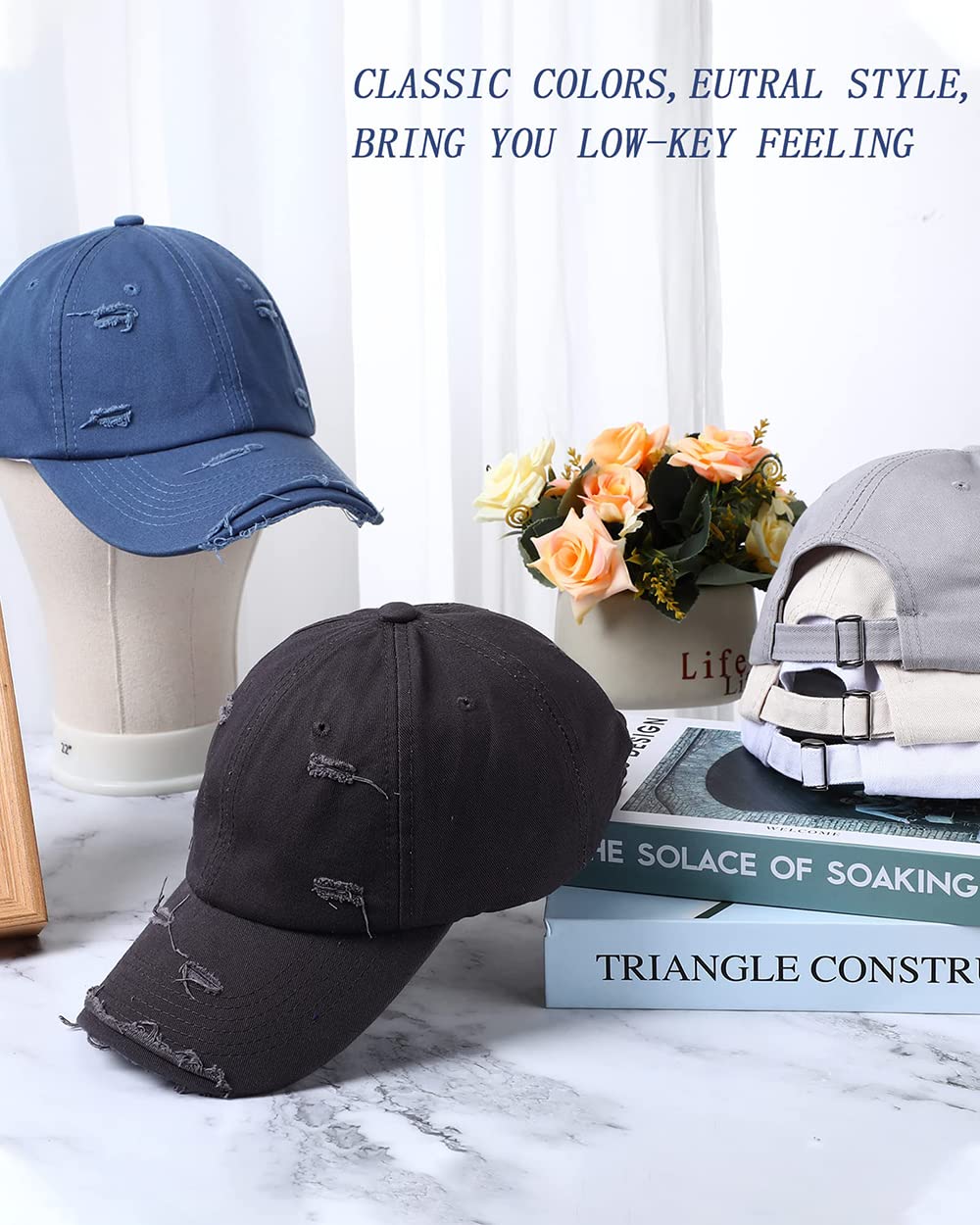 KASTWAVE Vintage Distressed Hat (Blue)