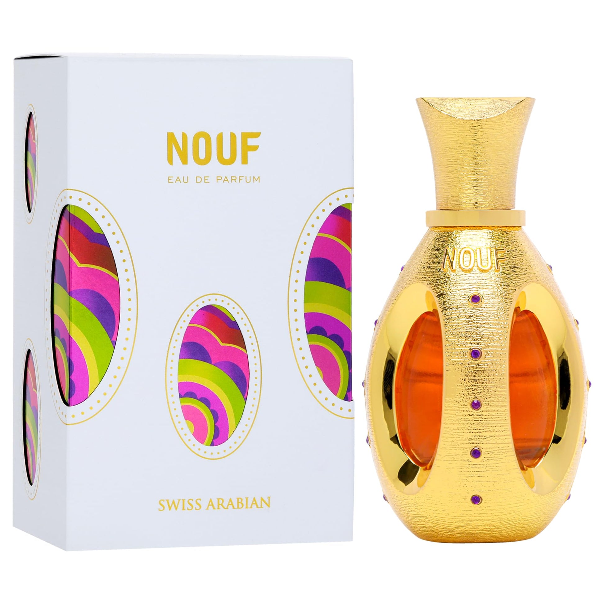 Swiss Arabian Nouf - Luxury Products From Dubai - Long Lasting, Addictive Personal EDP Spray Fragrance - Seductive Signature Aroma - 1.7 Oz - Medaid International