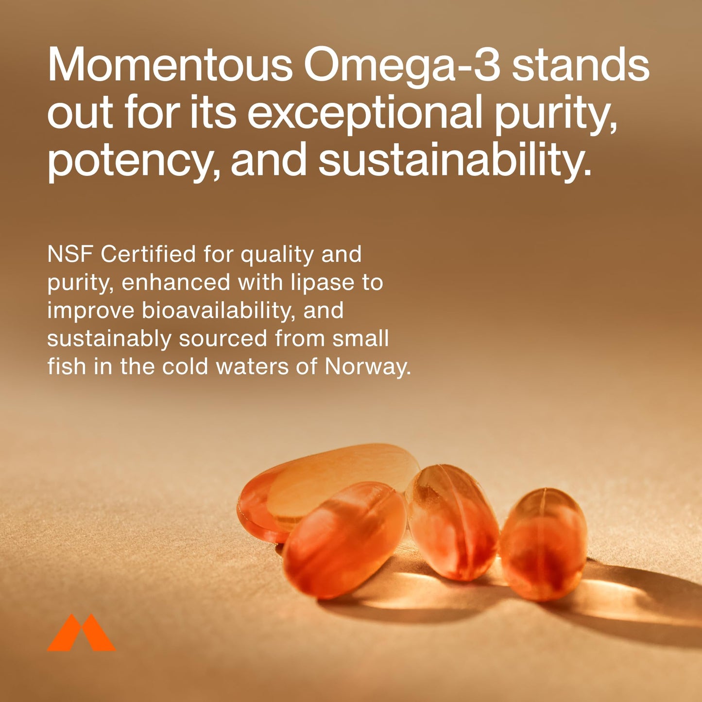 Momentous Omega-3 Fish Oil - High-Potency EPA & DHA Supplement for Men & Women - Supports Heart, Joint, & Brain Health - NSF Certified for Sport - Non-GMO - Gluten-Free - 1,600 mg - 30 Servings - Medaid International