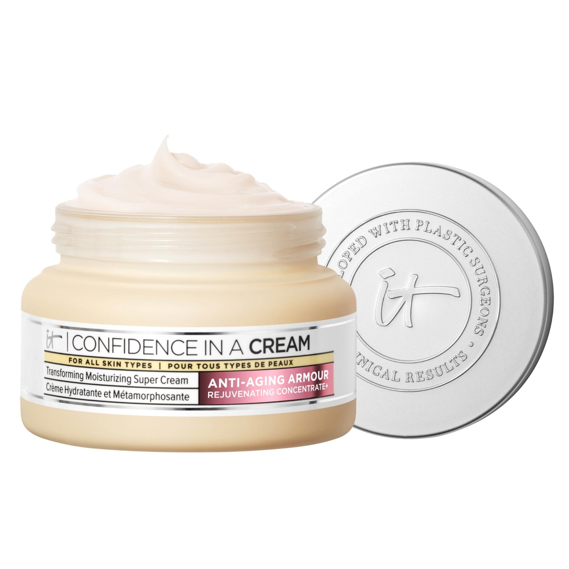 IT Cosmetics Confidence in a Cream - Hydrating & Anti Aging Face Moisturizer, Visibly Reduces Fine Lines & Wrinkles, Up To 48H Hydration, Repairs Skin Barrier, Squalane & Ceramides - 2 fl oz - Medaid International