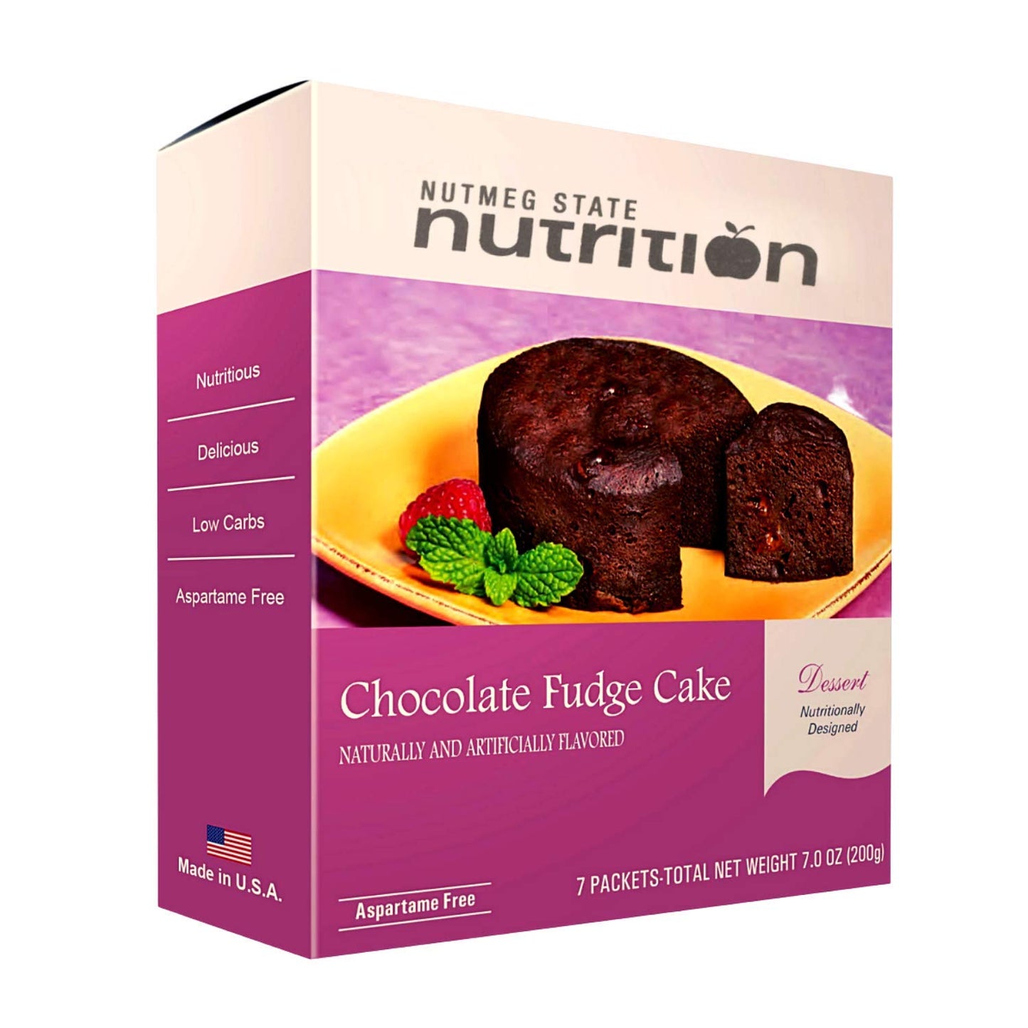 Nutmeg State Nutrition - High Protein Mug Cake Dessert, 12g Protein, 130 Calories, Low Sugar, Low Calorie, 7 Servings Per Box - Medaid International