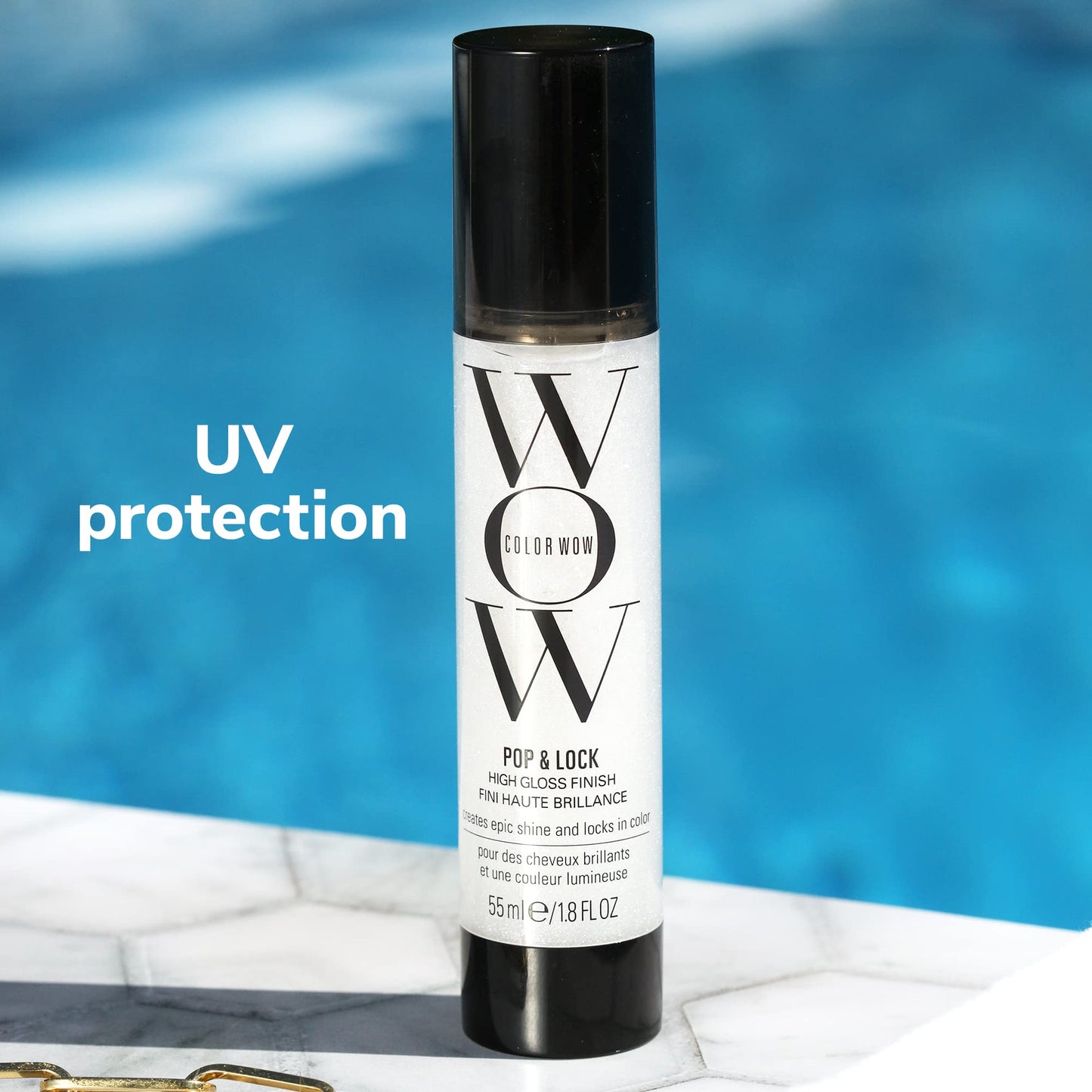 COLOR WOW Pop + Lock High Gloss Finish – Frizz Control Serum | Prevent Color Fade, Seal Split Ends, and Add Gloss | Get Silky, Shiny Hair! - Medaid International