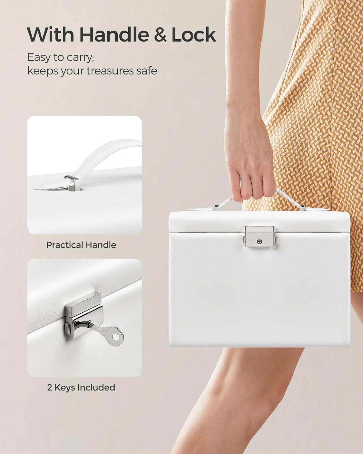 SONGMICS 4-Tier Jewellery Box JBC159W01