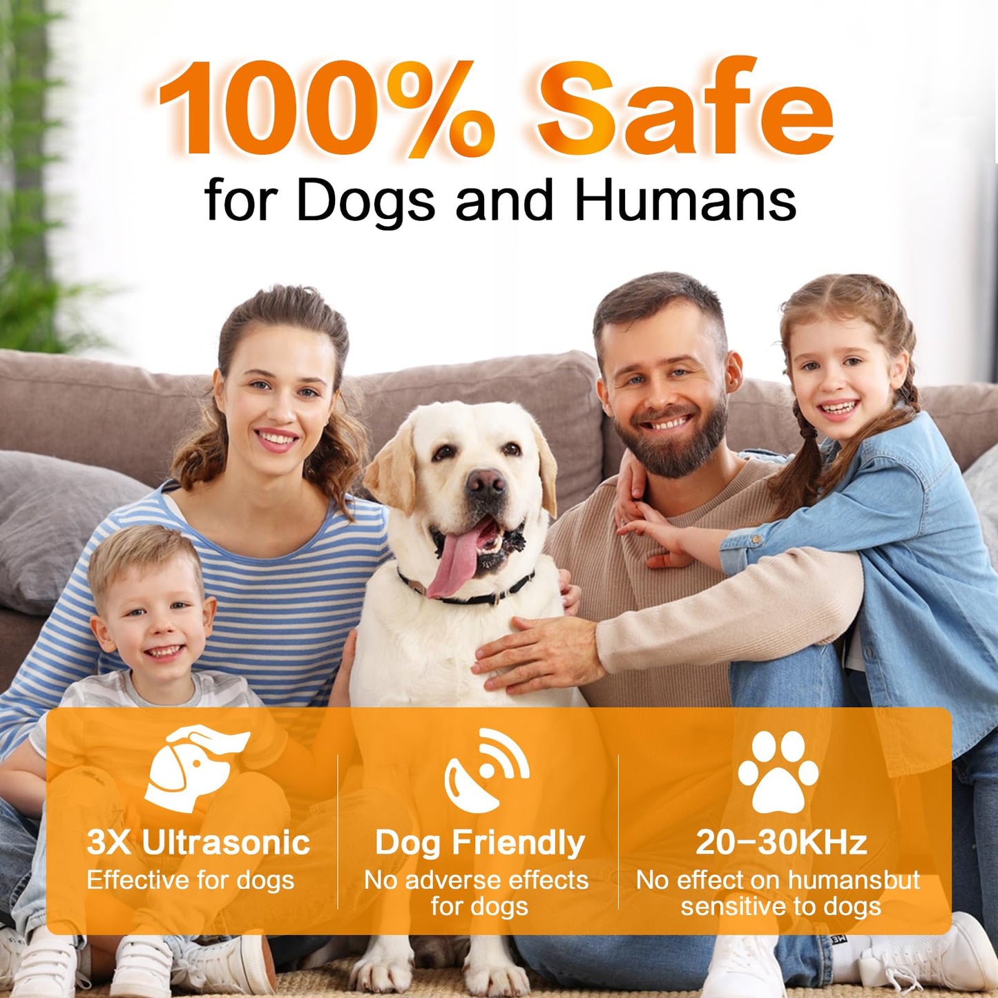 Surezap Anti Barking Device for Dogs – Ultrasonic Rechargeable Bark Deterrent with 4 Safe Modes, 50ft Range, Portable and Effective for All Dogs - Medaid International