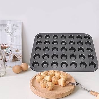 Cooking Light Mini Muffin Pan 35-Cup, Non-Stick, Easy to Clean