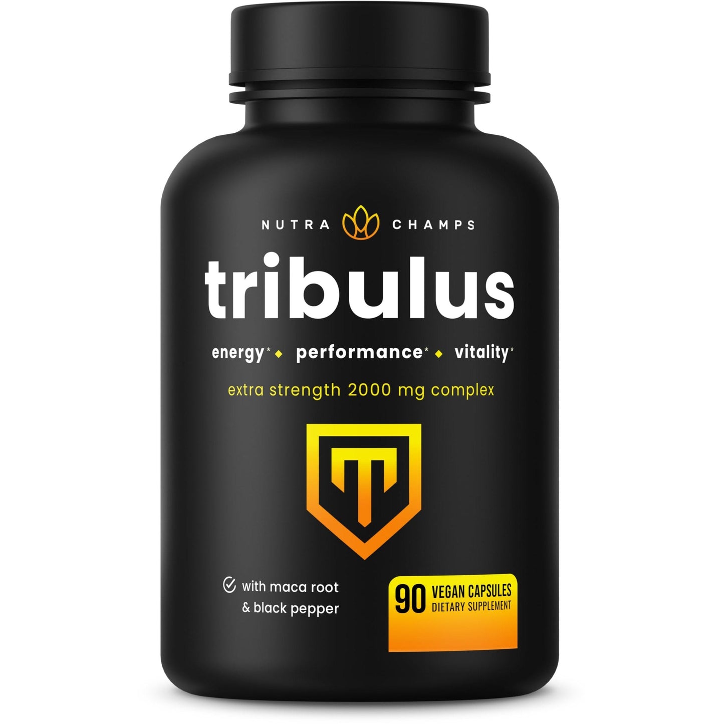 NutraChamps Tribulus Terrestris for Men, 2000mg Supplement Booster for Energy, Vitality, Stamina & Performance, Extra Strength Saponins, 90 Vegan Capsules - Medaid International