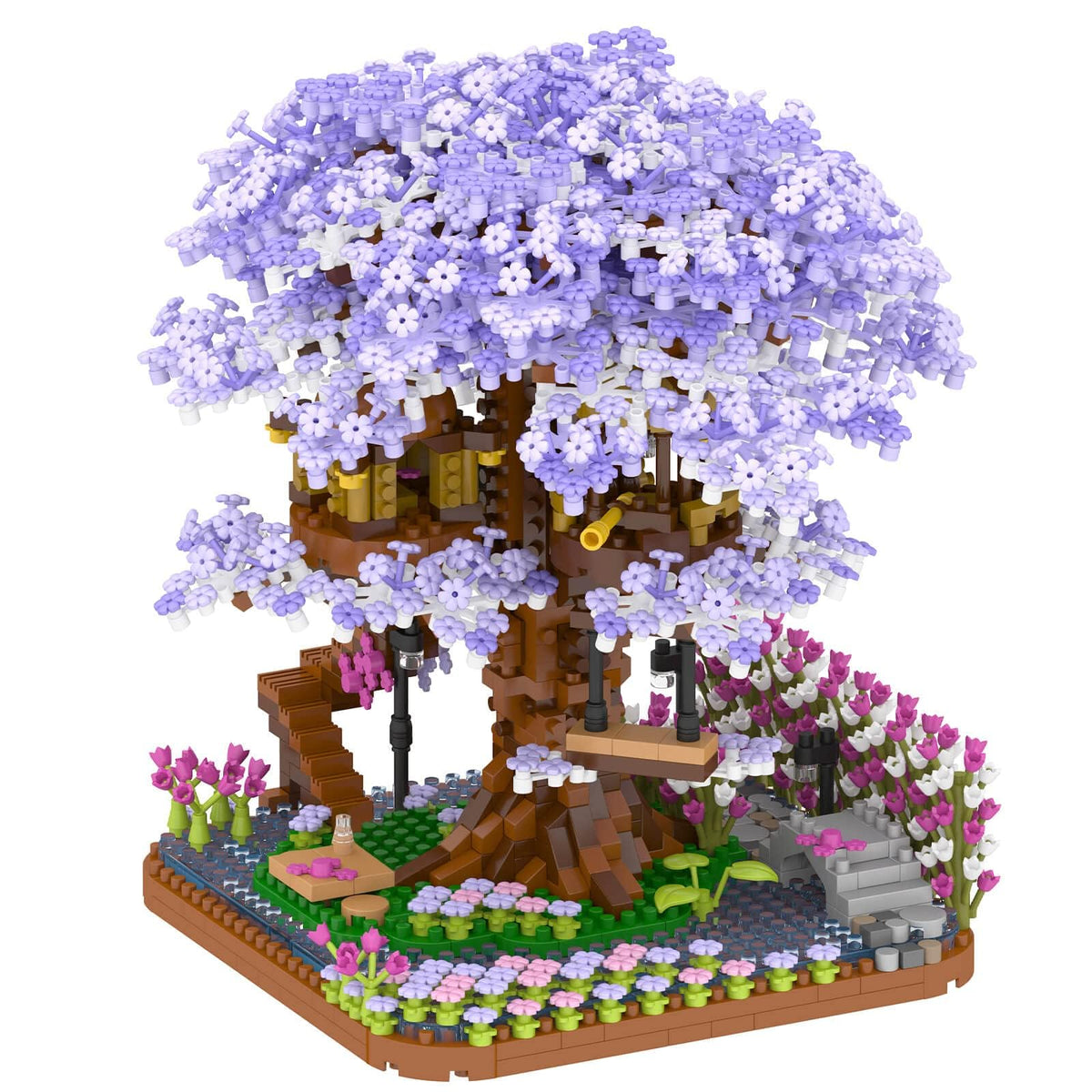 KASTWAVE Cherry Blossom Bonsai Tree Building Set, Flowers Tree House Model Sets for Adults, 2200Pcs Micro Bricks Collectible Creative Gifts for Adults Girls Boys 14+