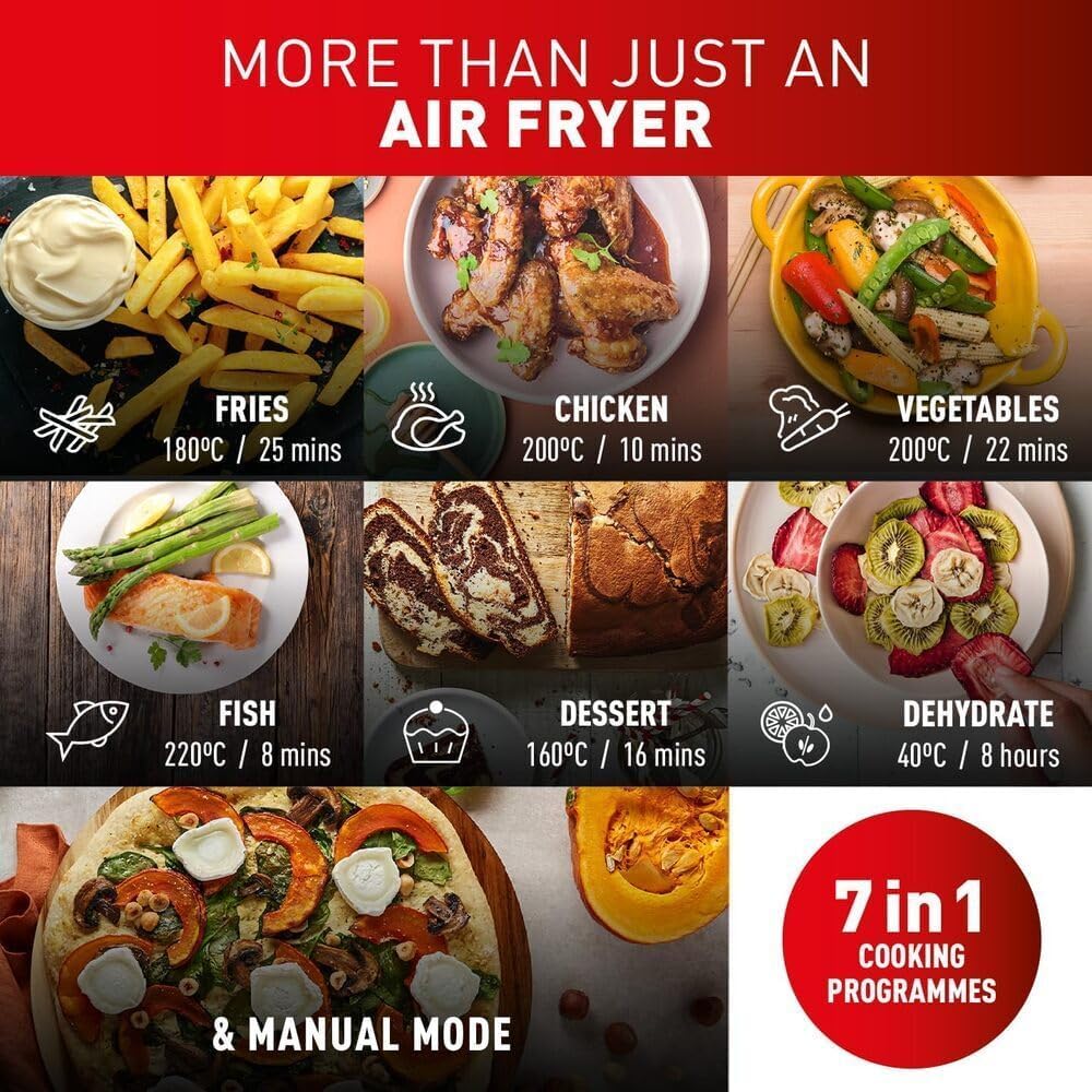 Tefal  EY942HE0 11L Air Fryer, Dual Drawer