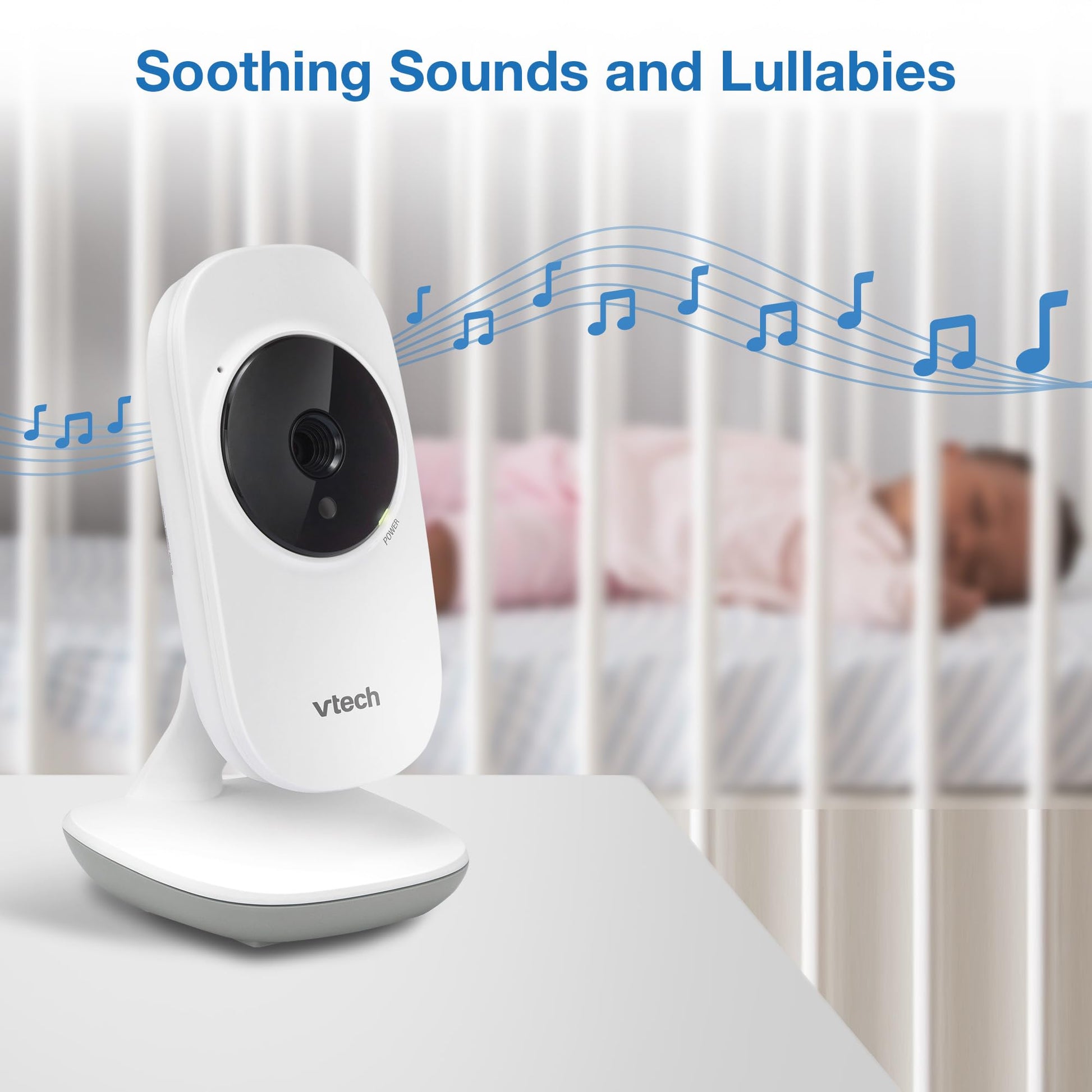 VTech VM819 Baby Monitor with Camera and Audio, 2.8” Screen Portable Baby Camera, Night Vision, 2-Way Audio, Temperature Sensor and Lullabies, Secure Transmission No WiFi, Ideal for Baby/Elderly/Pet - Medaid International