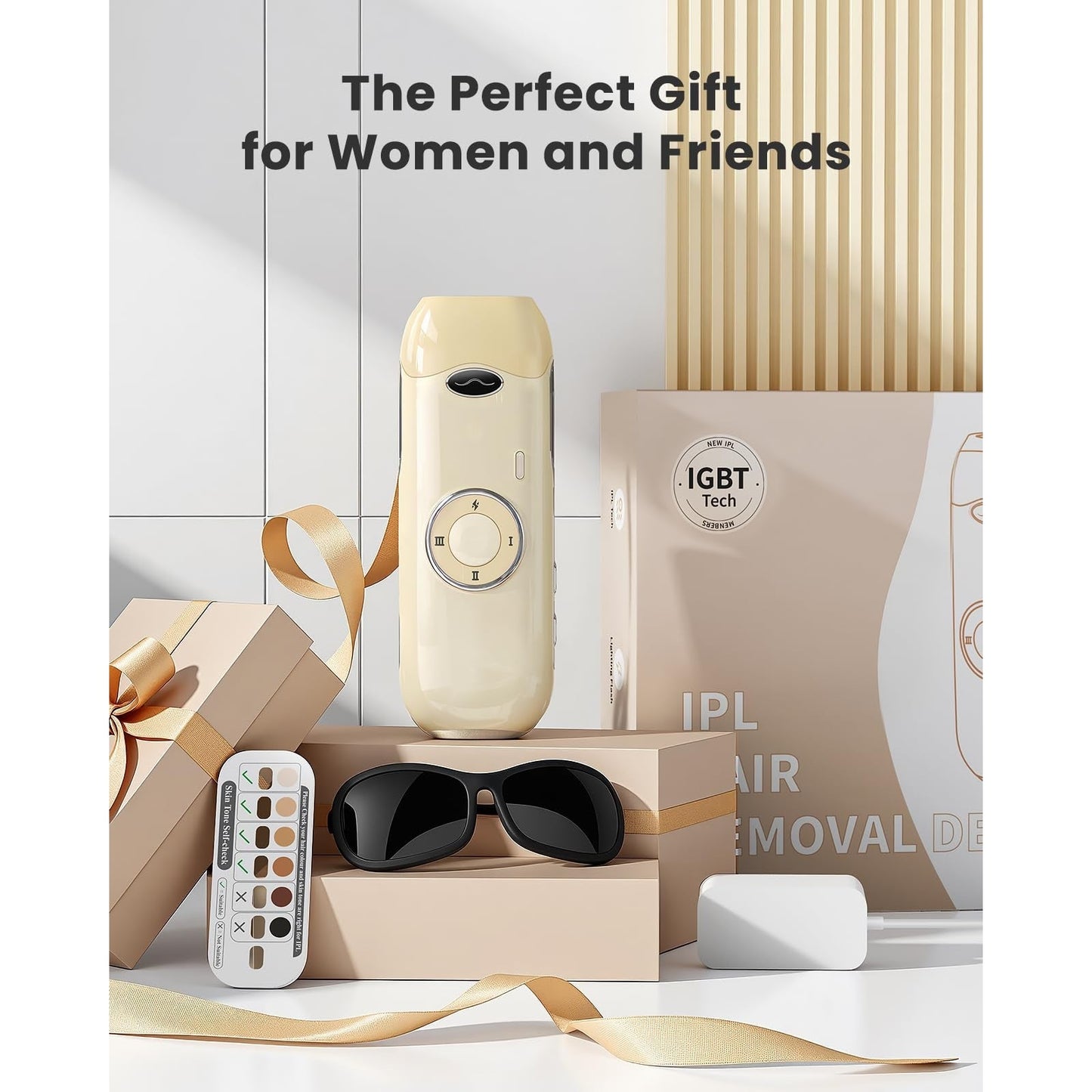 Laser Hair Removal for Women and Men - 5.2 cm² Contact Nearly Painless, Powerful Long-Lasting IPL Hair Removal at-home, Effective in 14 Days with Ultra-fast Light Emission for Whole Body Use - Medaid International