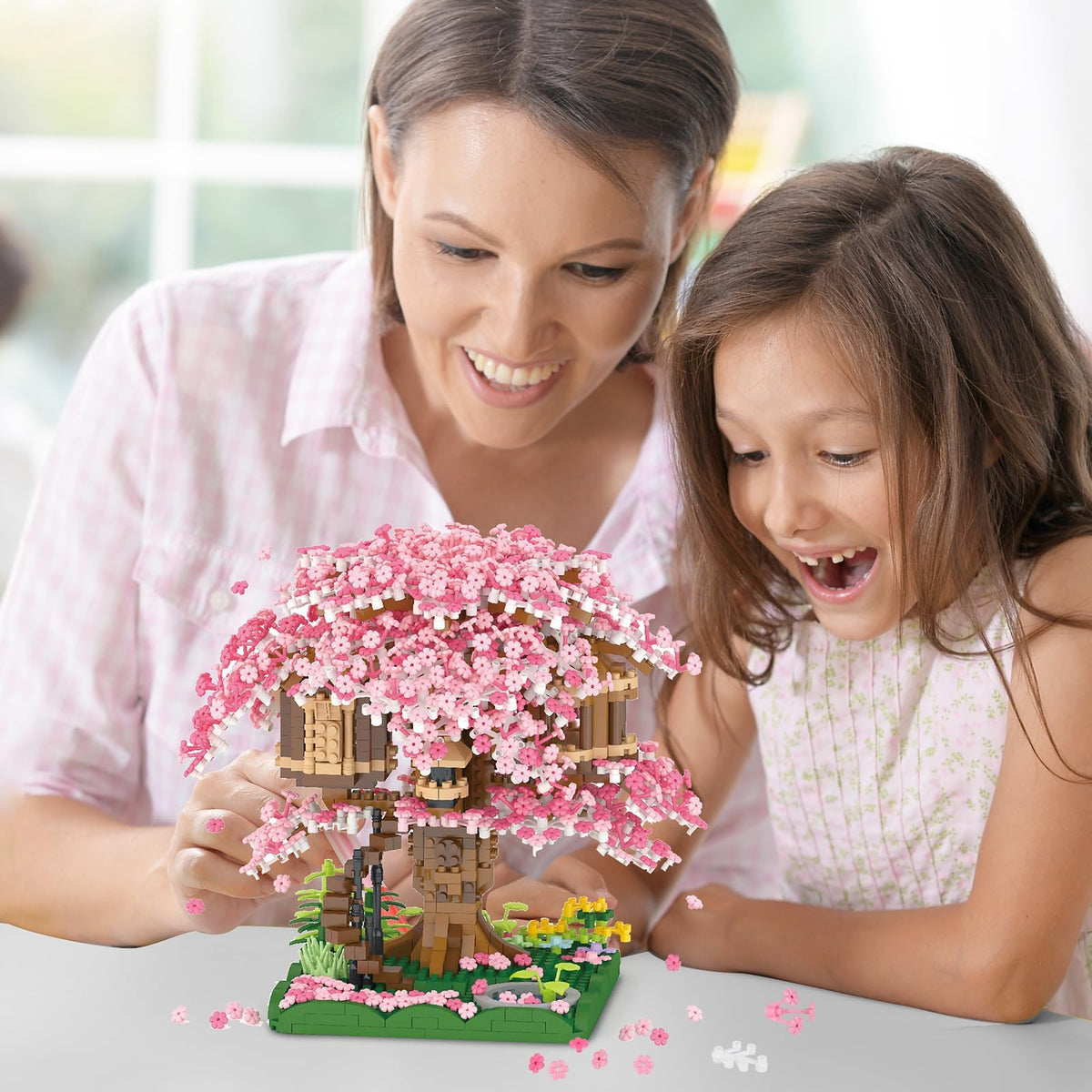 KASTWAVE Cherry Blossom Bonsai Tree Building Set, Japanese Sakura Tree House Model Sets for Adults, 2028Pcs Mini Micro Bricks Collectible Creative Gift for Teens Girls 14+
