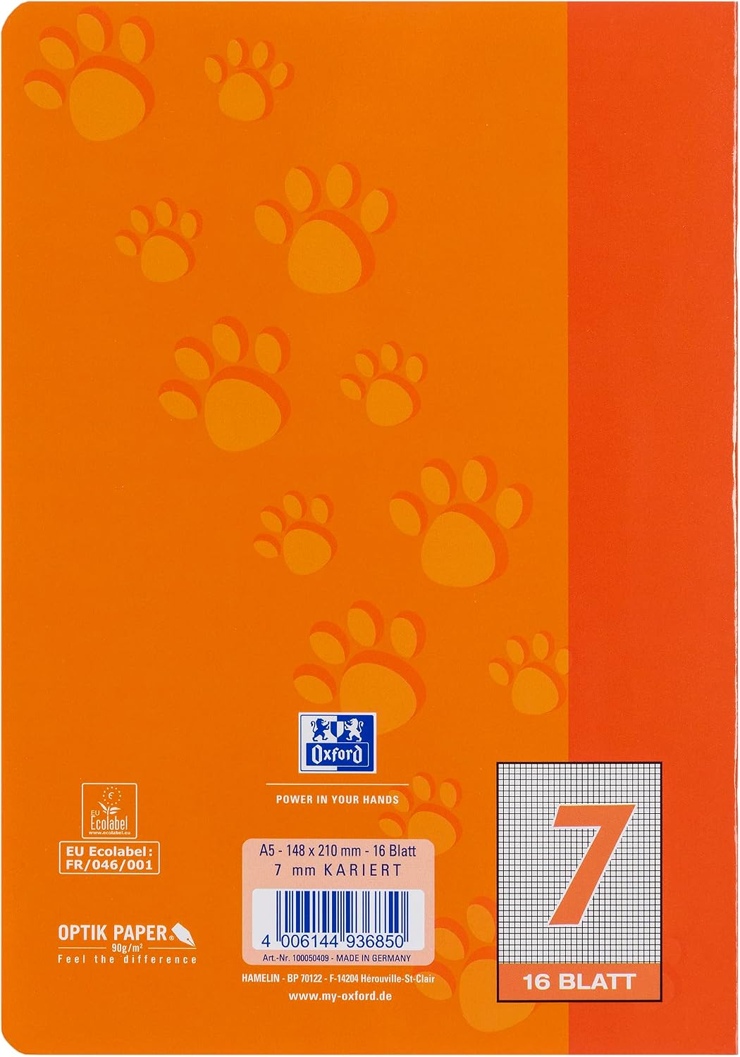 Oxford Orange Exercise Book A5 Line Style 7 Squared 7mm 16 Sheets | Oxford In Lebanon