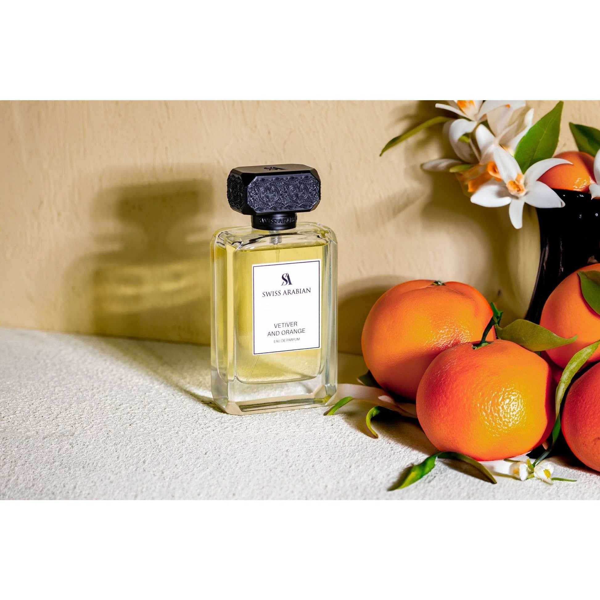 Swiss Arabian Vetiver and Orange for Men Woody Spicy Fragrance with Orange, Pepper, and Vetiver - 3.4 oz - Medaid International
