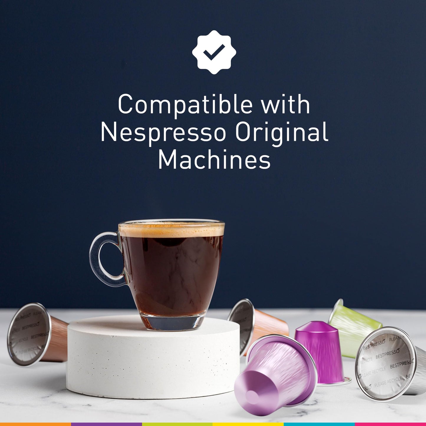 Bestpresso Coffee for Nespresso Original Machine 120 pods Certified Genuine Espresso Variety Pack Pods Compatible with Nespresso Original