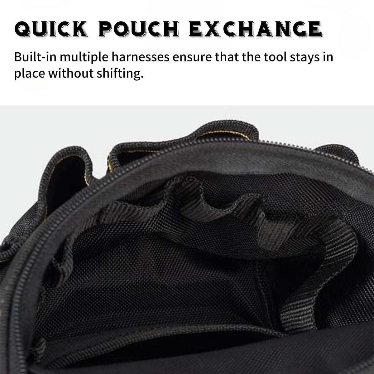 TERRIFI Tool Belts for Men, Tool Pouch, Electrician Tool Bag with Belt, Quick Tool Pouch with Cover, Wear Resistant Tool Belt for Electricians, Carpenters