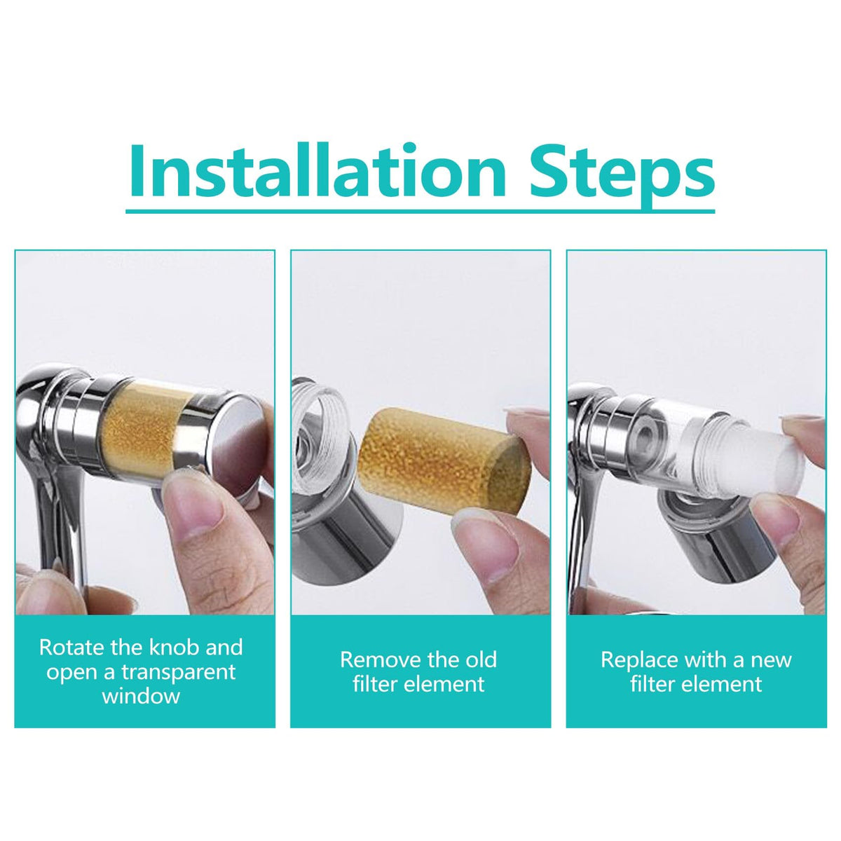 Kastwave 8 Pcs Pp Cotton Filter, Rotating Filter Faucet Extender,Universal Splash Faucet, Water For Kitchen Bathroom, Usable Half A Year