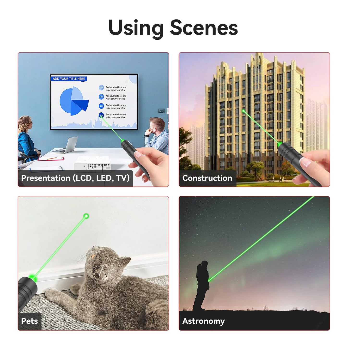MIPREZT [Professional] Rechargeable Green Laser Pointer High Power Green Beam Laser Light Long Distance Range for TV/LED/LCD Screens Tactical Flashlights Presentation Office/Outdoors/Astronomic [001] - Medaid International