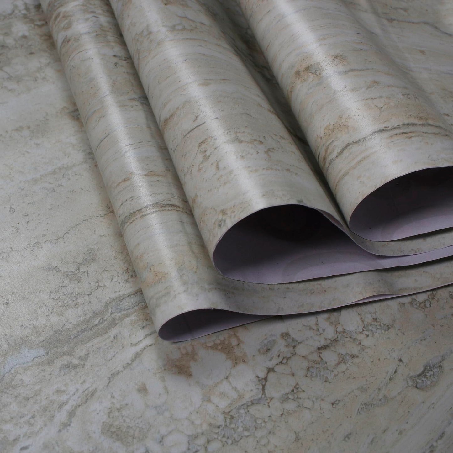PHINILUX Marble Contact Paper for Countertops Cover - 15.7" X 118" Beige Travertine Peel and Stick Wallpaper - Removable Self Adhesive Thick Granite Vinyl Film Roll - Medaid International