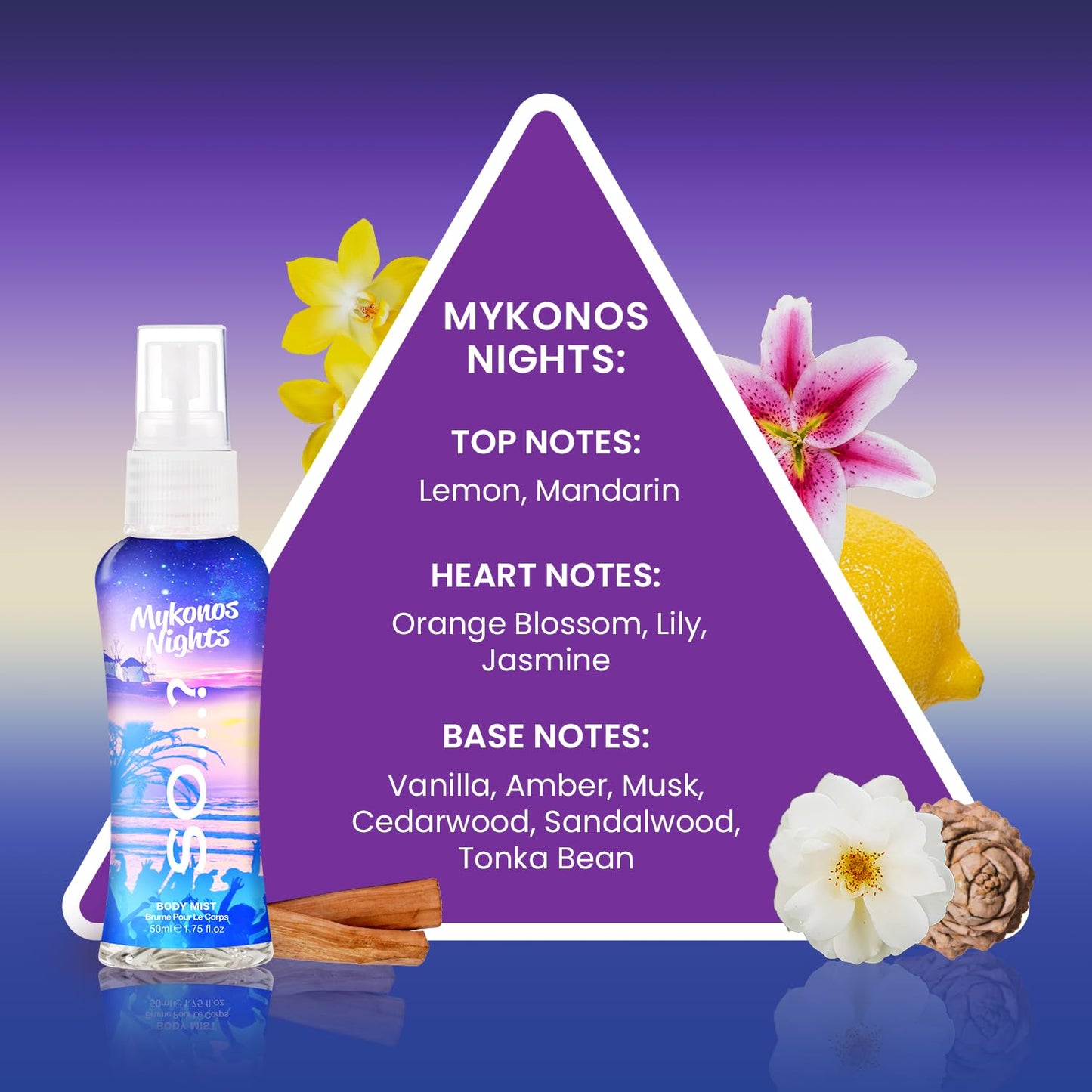 So...? Escapes Body Mist Set - Perfumes for Women - Everyday Body Spray for Women - Vegan, Cruelty Free Fragrances - Travel Size Gift Set - 4 pcs - Medaid International