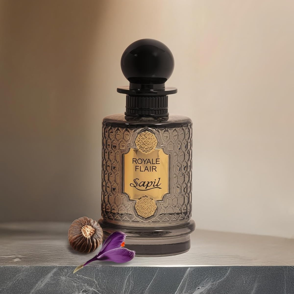 Sapil Royale Flair Unisex Eau De Parfum – Spicy Woody Oud & Amber Blend – Long-Lasting Premium Luxury Fragrance for Men & Women – Arabic Dubai Perfume – 3.38 oz - Medaid International