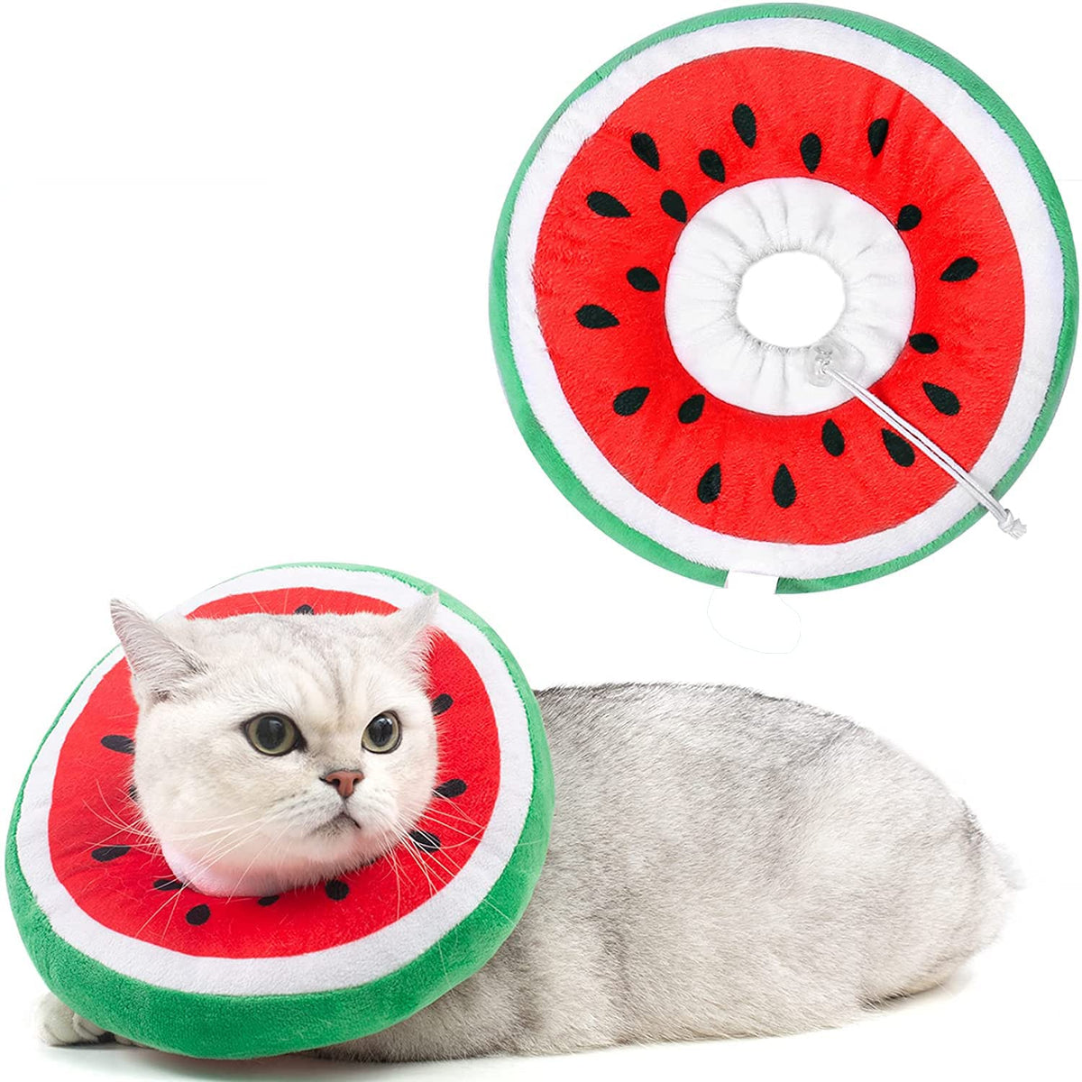 Kastwave Adjustable Cat Recovery Collar, Cute Cone Collar Soft, Cones After Surgery For Kittens (Large)
