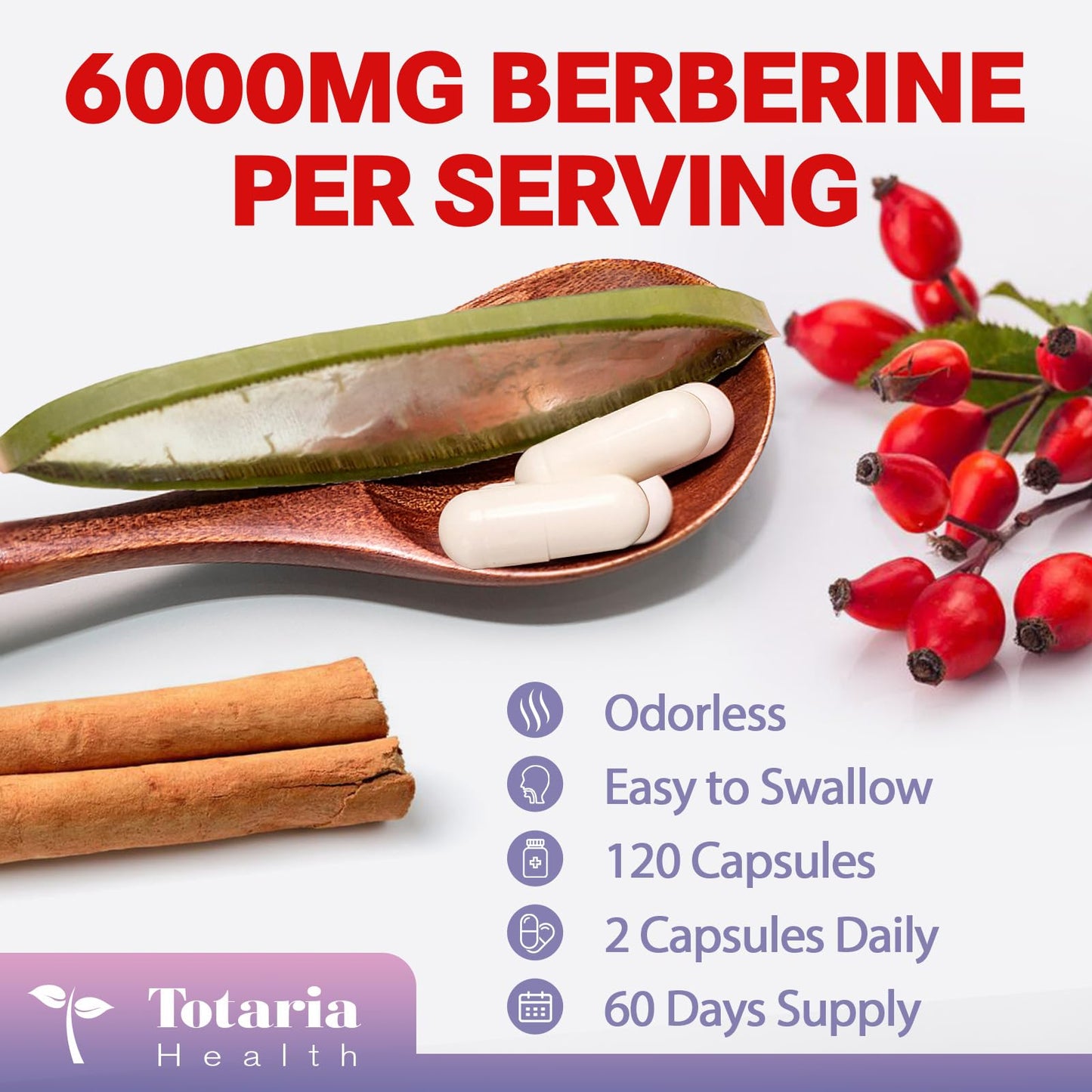 Berberine Supplement with Ceylon Cinnamon, Milk Thistle - GLP-1 Supplement GLP Activate Natural Formula, Berberine Plus for Liver & Gut Health, Immunity, Better Figure, Men & Women - 120 Vegan Caps - Medaid International