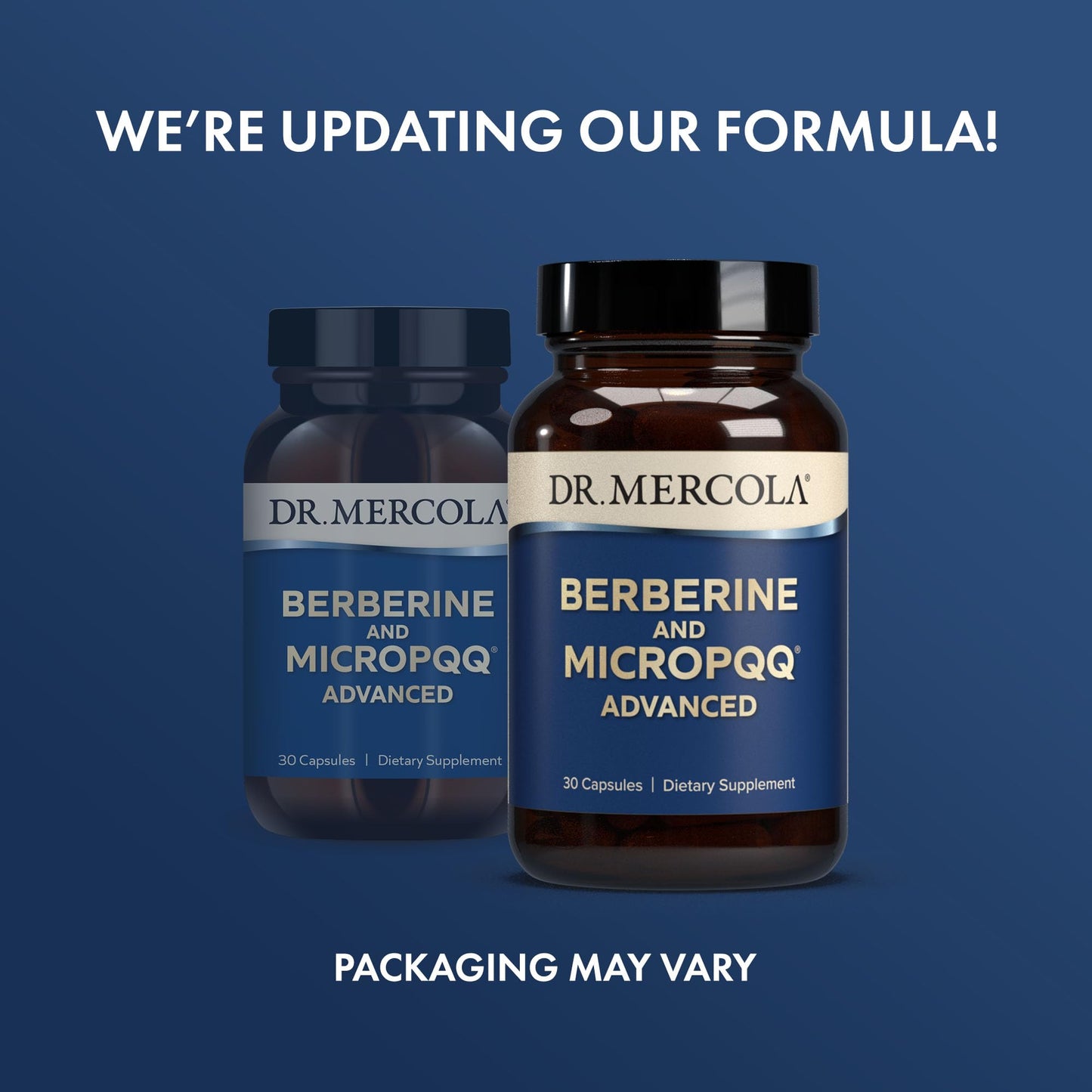 Dr. Mercola Berberine and MircoPQQ Advanced - Offers Metabolic, Mitochondrial, Brain & Immune Support - GMO-Free, Gluten-Free & Soy-Free - 30 Capsules (30 Servings) - Medaid International