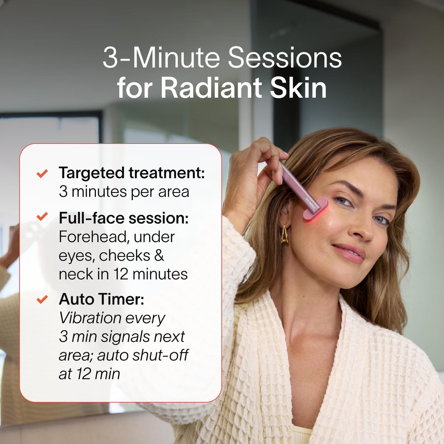 Solawave 4-in-1 Red Light Therapy Wand for Face & Neck | Beauty Device with Galvanic Current, Massager & Warmth | Anti-Aging, Wrinkle Reduction, Skin Tightening, Depuffing & Rejuvenation (Ombre) - Medaid International