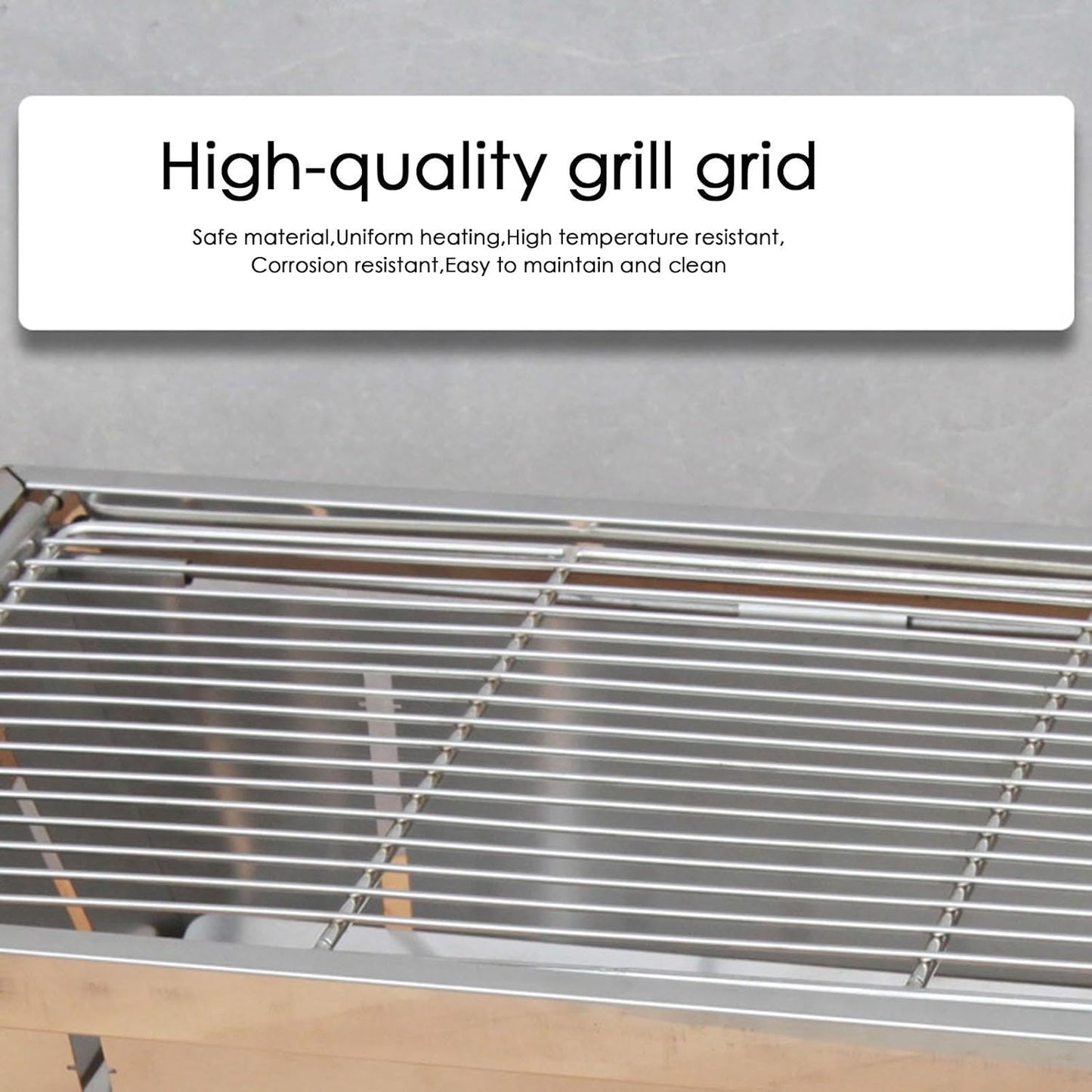BBQ Barbecue Grill Outdoor, Portable Folding Charcoal Barbecue, Stainless Steel Small Barbeque Grill for Camping Picnic Terrace Travel
