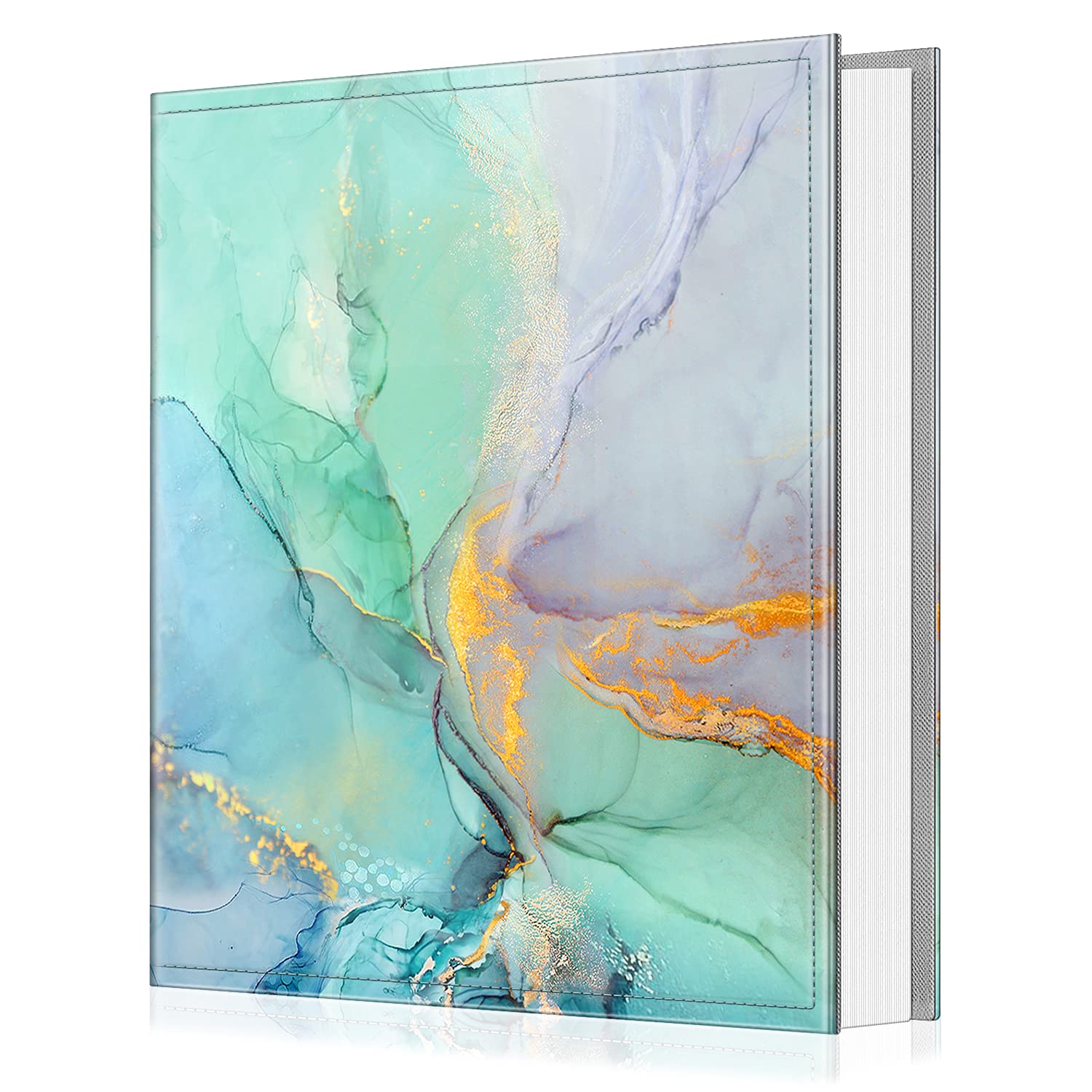 Fintie Photo Album 4x6 Photos - 600 Pockets Large Capacity Albums Book Cover for Family Wedding Anniversary Baby Vacation Pictures, Emerald Marble - Medaid International