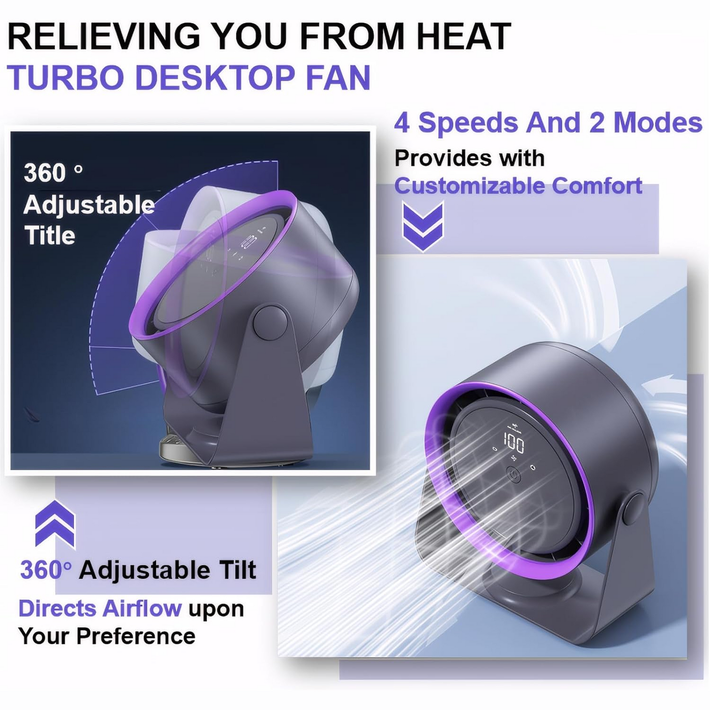 Portable Desktop Circular Fan