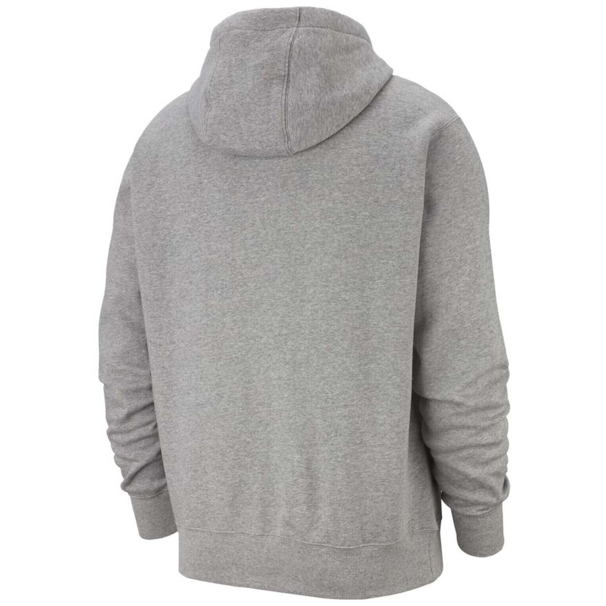 Nike Pull Over Hoodie, Dark Grey Heather/Mattelic Silver/White, Large - Medaid International