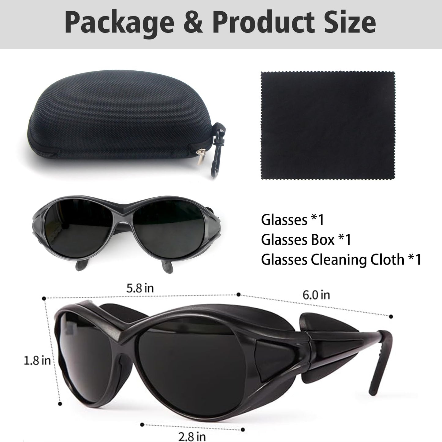 Professional Red Light Therapy Glasses, IPL Glasses 200-2000nm, Eye Protection for Red Light Therapy and infrared light therapy - Medaid International