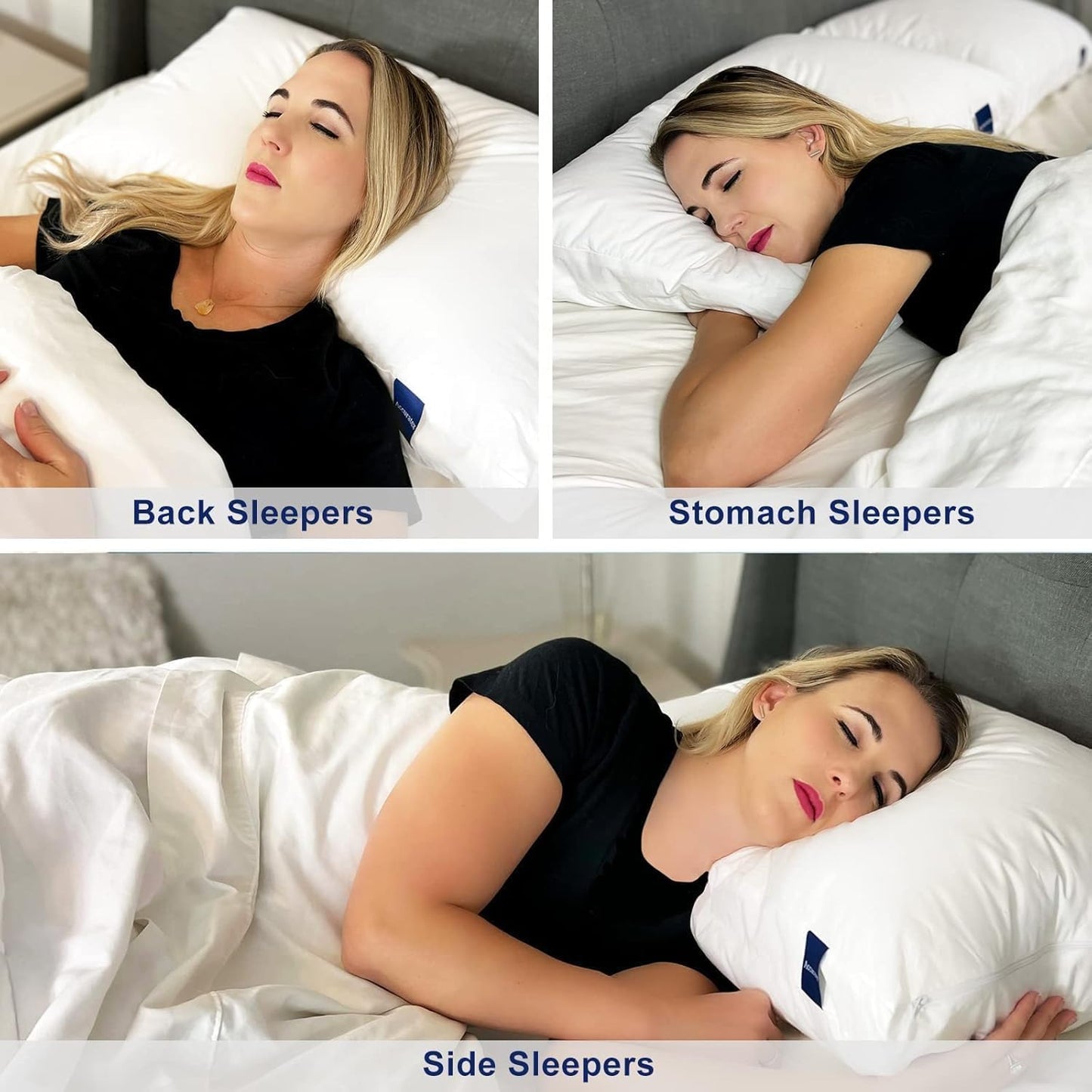ACCURATEX Pillows King Size Set of 2, Hybrid Shredded Memory Foam Pillow[Adjustable Loft], Fluffy Down Alternative Fill Removable Cotton Cover, Firm Supportive Pillow for Side Back Sleepers - Medaid International