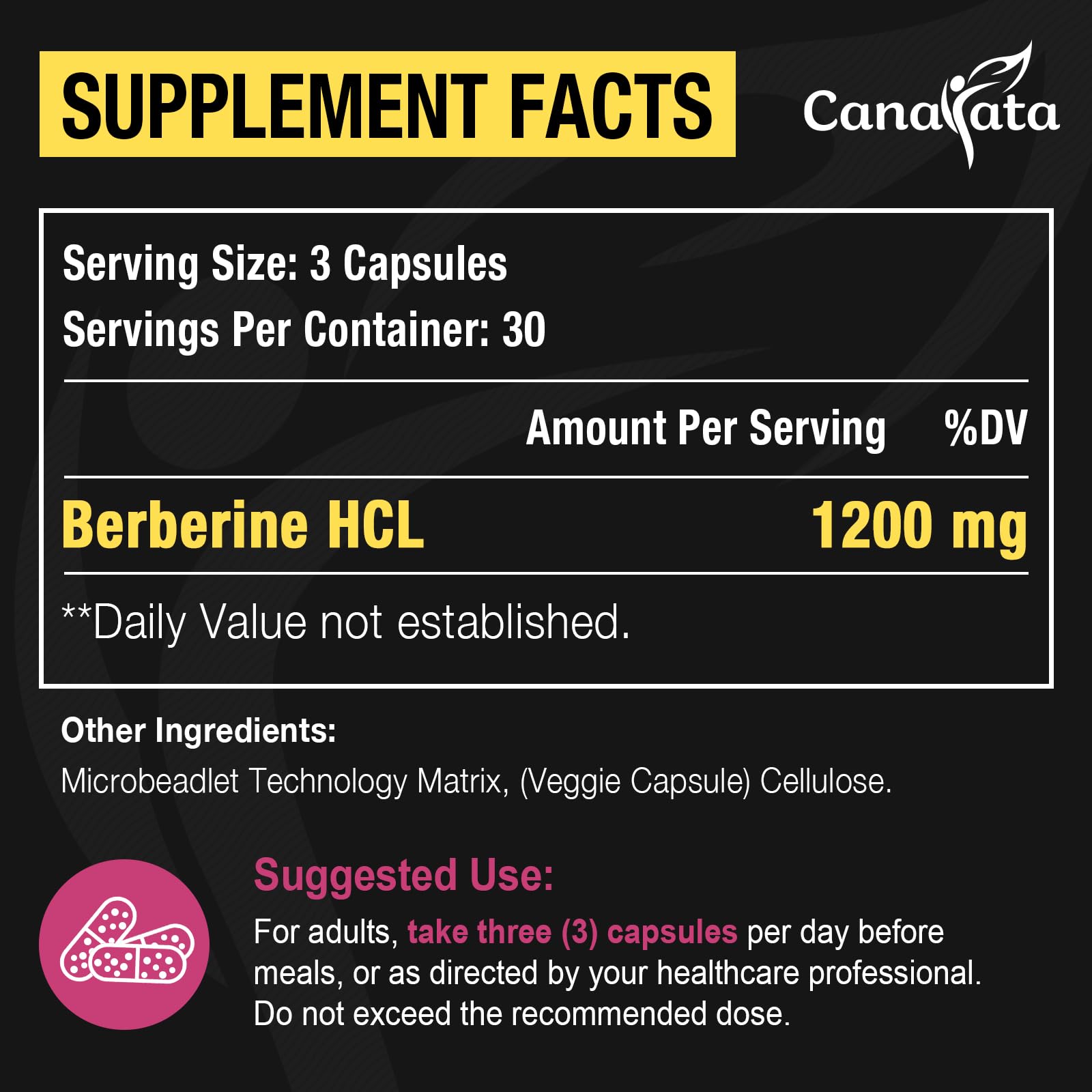 Berberine Supplement 1200mg - High Bioavailability Berberine HCL Microbeadlets,GLP-1 & AMPK Activator for Women Men 180 Vegan Capsules - Medaid International