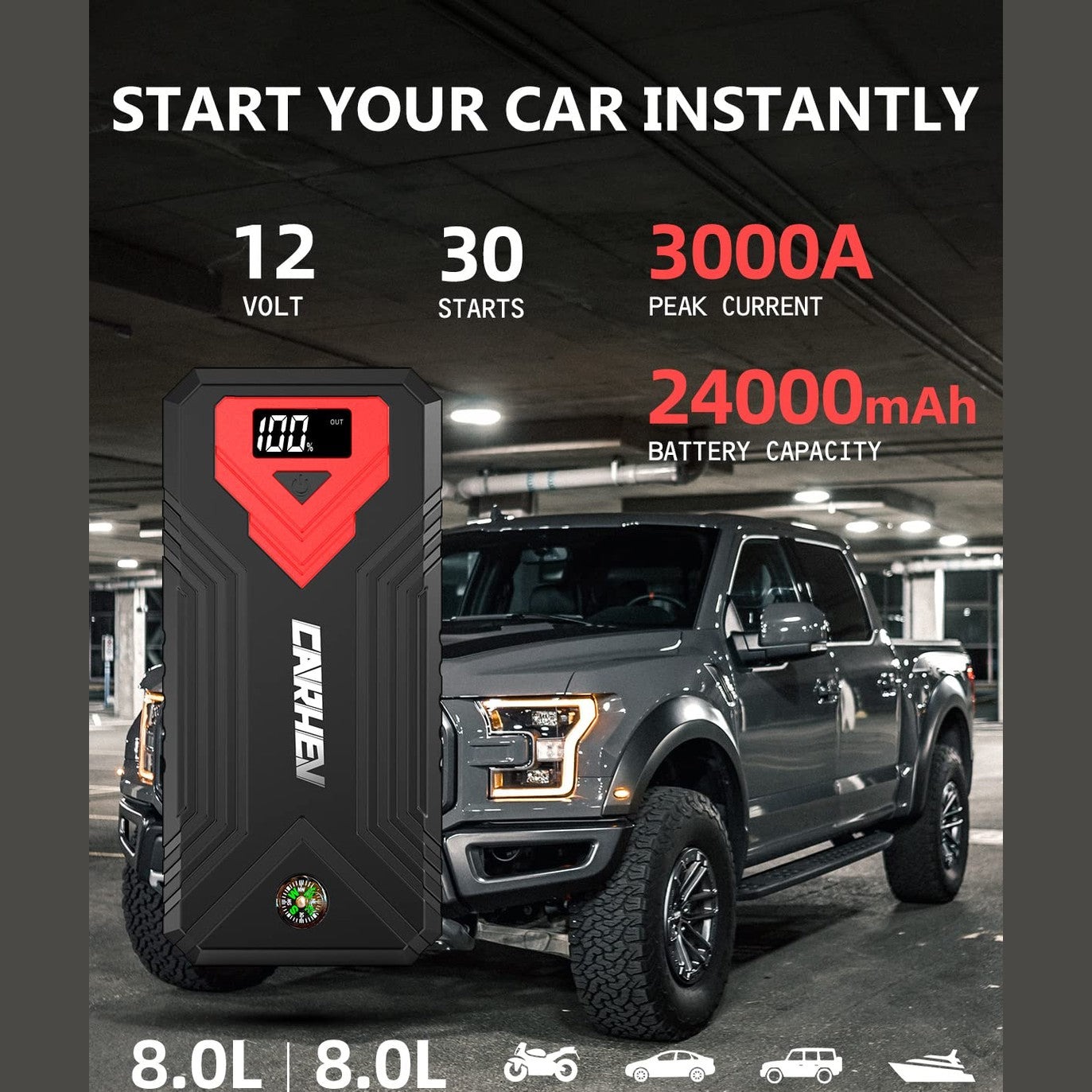 Powerful Car Battery Jump Starter