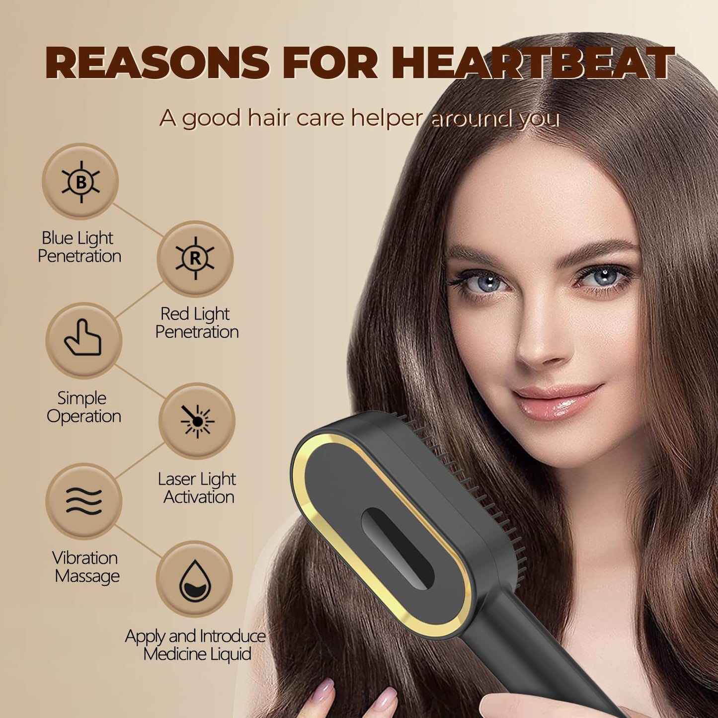 Laser Therapy Hair Growth Comb - Handheld Growth Comb, Promote Growth - Medaid International