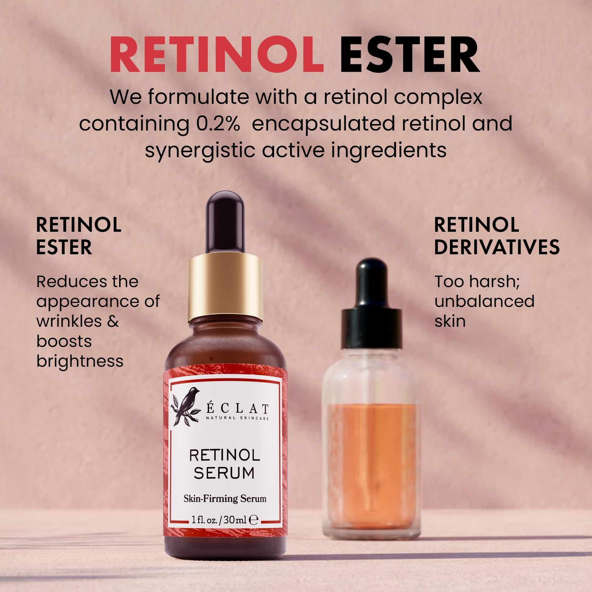 Eclat Skincare Renewing Retinol Serum for Face - Anti Aging Serum with Hyaluronic Acid & Aloe Vera – Hydrates and Improves the Signs of Aging (Fine Lines, Wrinkles & Dark Spots) 1 Fl Oz - Medaid International