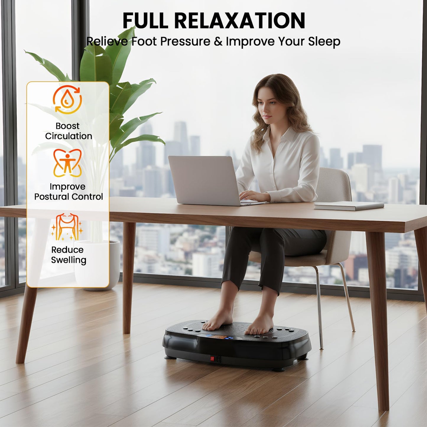 Vibration Plate Exercise Machine: TISSCARE Vibrating Plates for Weight Loss and Lymphatic Drainage, 400lbs Shake Plate Whole Body Workout Platform for Home Fitness Fat Burner Sedentary Office