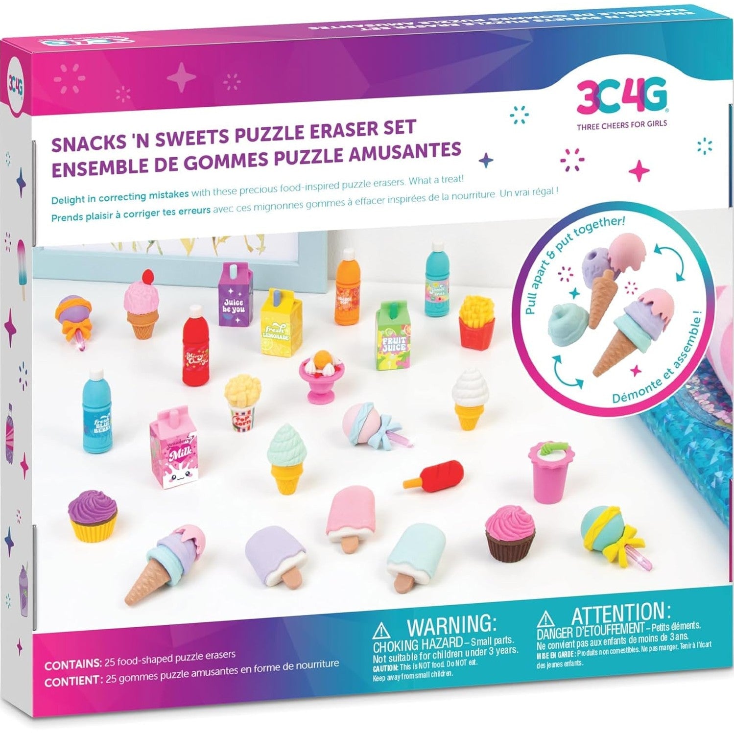 Snacks 'N Sweets Puzzle Eraser Set - Medaid International
