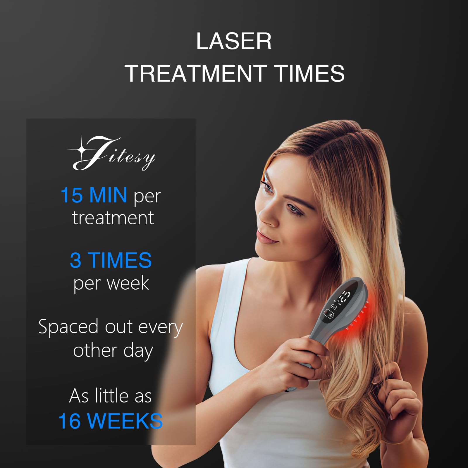 Laser Therapy Hair Growth Comb, red light therapy for hair growth - Medaid International